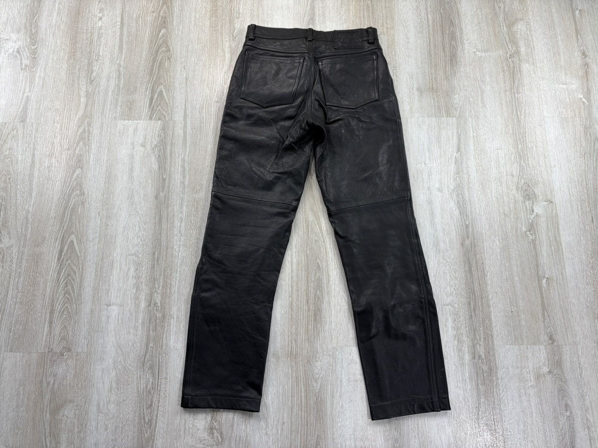 Genuine Leather × Leather × Vintage Womens biker motorcycle leather pants Gipsy Size 30 Size 24" / US 00 / IT 34 - 9 Thumbnail
