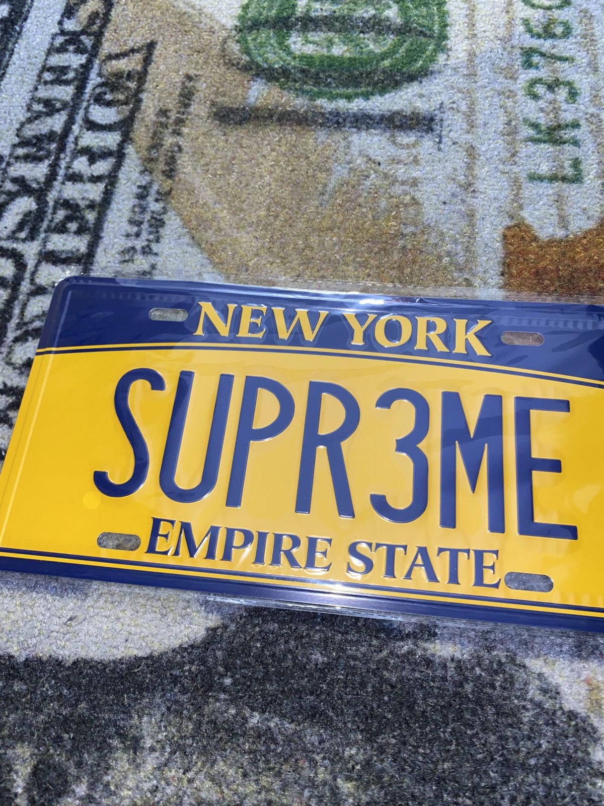 Supreme Supreme New York License Plate Size ONE SIZE - 2 Thumbnail