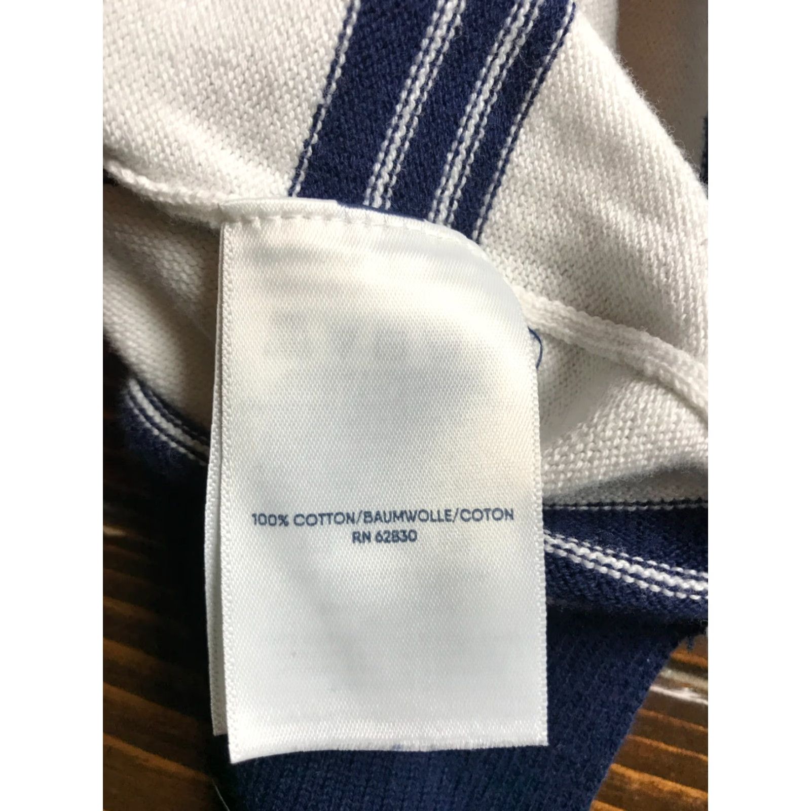 Lands' End Lands' End Sweater Womens Size Medium 10-12 Navy Blue White Striped Pullover Size M / US 6-8 / IT 42-44 - 6 Thumbnail