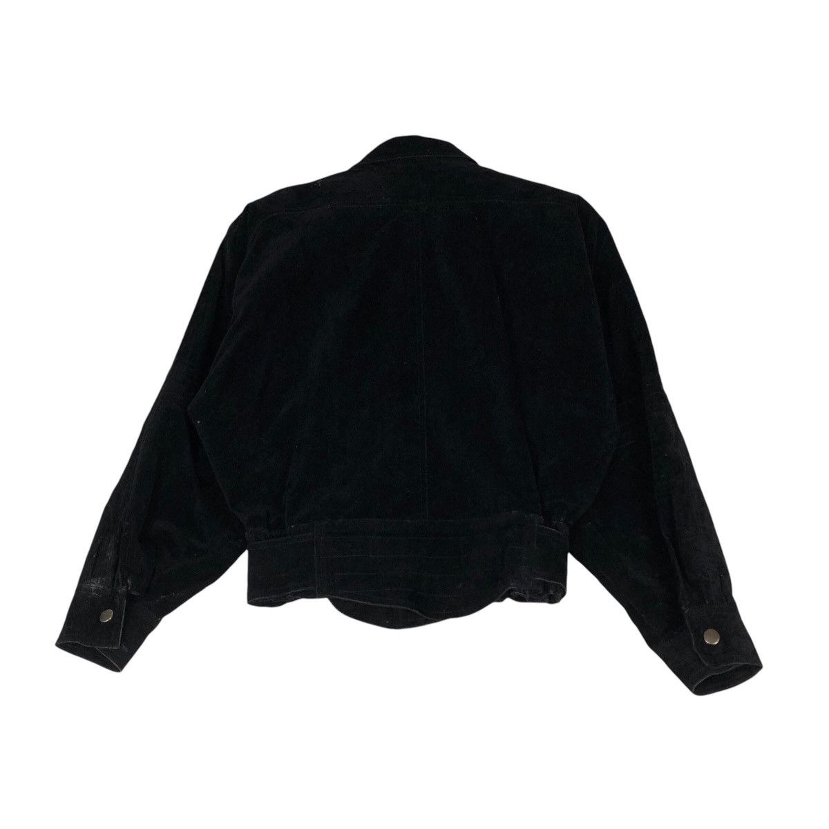 Japanese Brand Vintage Pezzo Design Black Velour Moto Jacket Issey Miyake Size US M / EU 48-50 / 2 - 11 Thumbnail