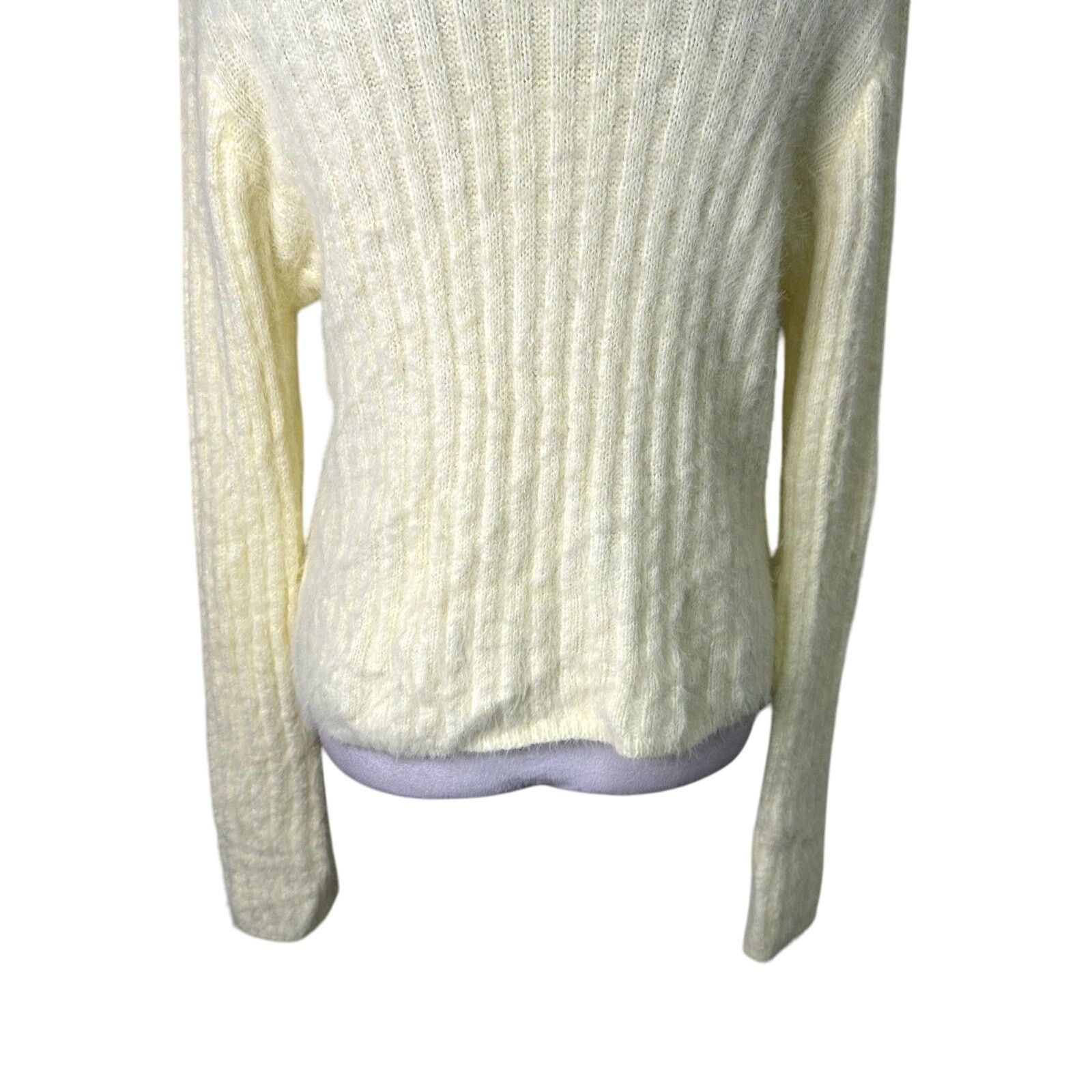 Other Cotton Emporium Fuzzy Sweater Long Sleeve Butter Yellow L Size L / US 10 / IT 46 - 6 Thumbnail