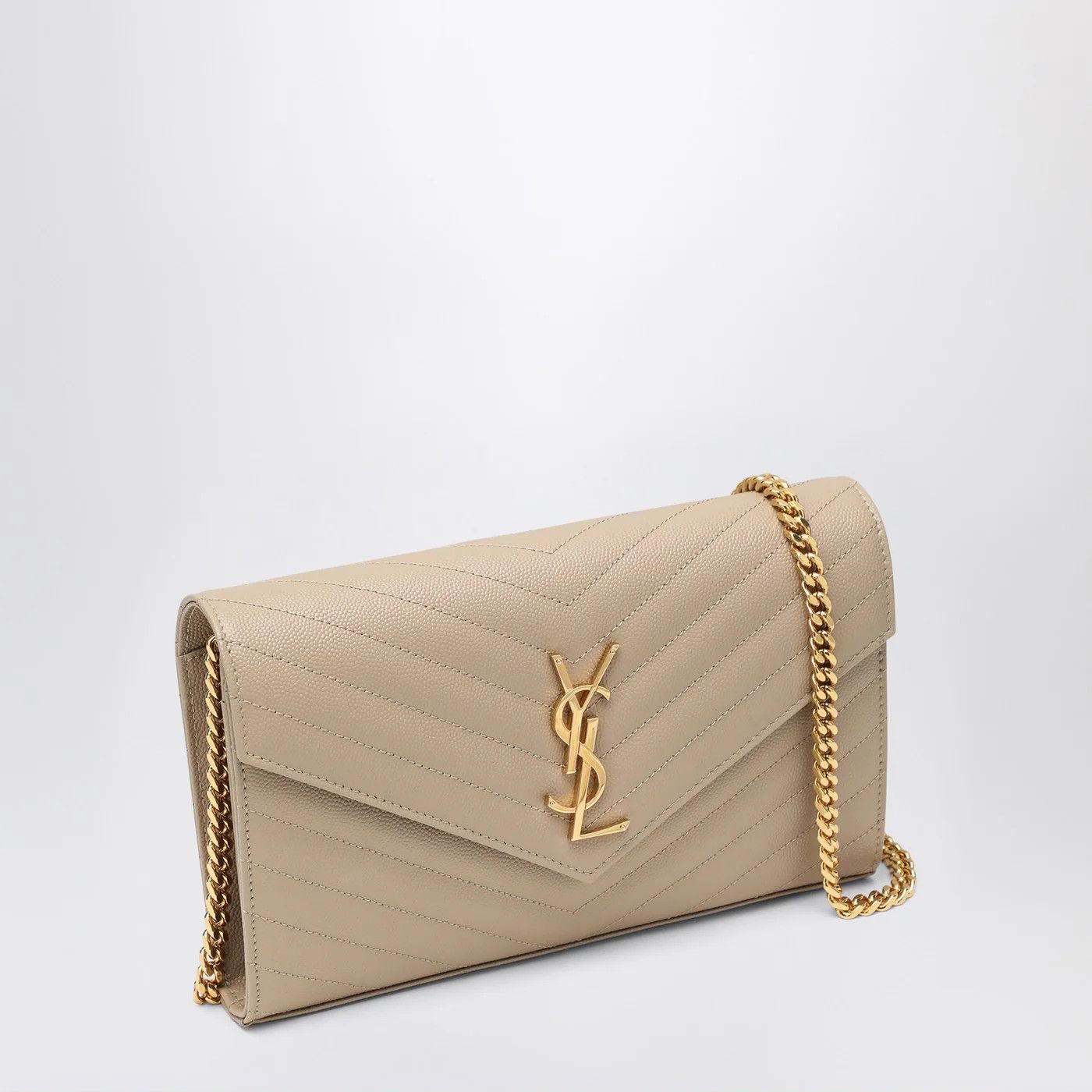 Saint Laurent Paris o1d2blof0526 Size: OS / Cassandre Chain Pouch in Beige Size ONE SIZE - 3 Thumbnail