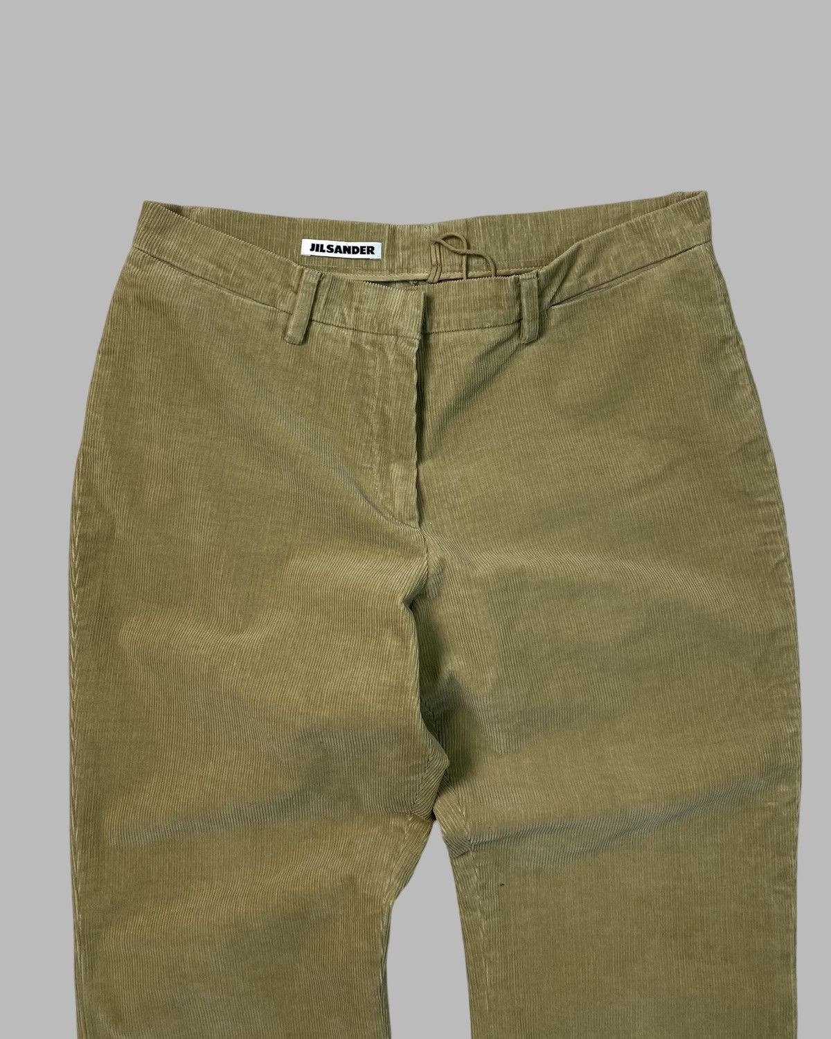 Jil Sander Jil Sander Beige Velour Velvet Corduroy Pants Trousers Size 27" / US 4 / IT 40 - 2 Thumbnail