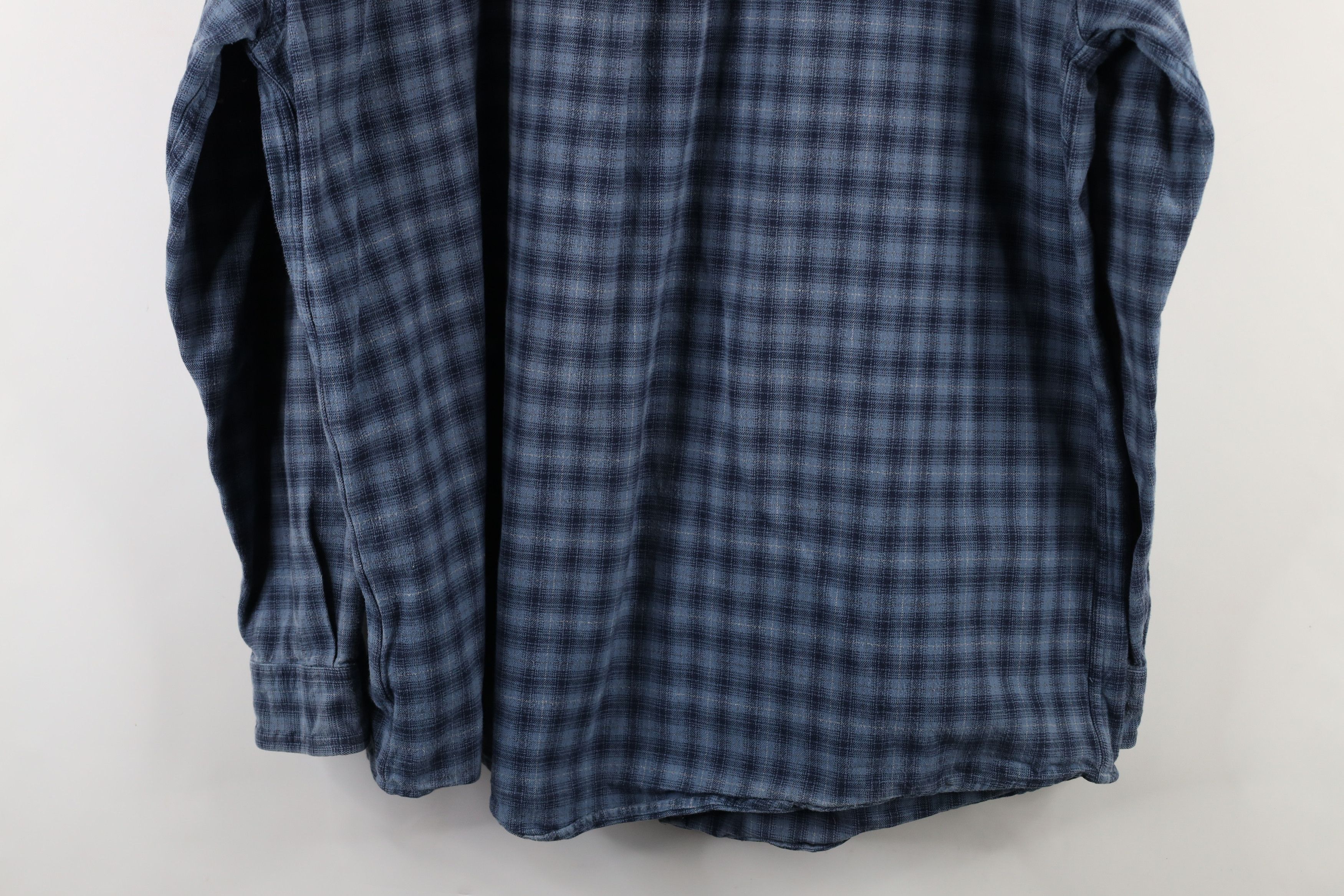 Carhartt × Vintage Vintage Carhartt Out Flannel Button Down Shirt Blue Plaid Size US XL / EU 56 / 4 - 10 Thumbnail