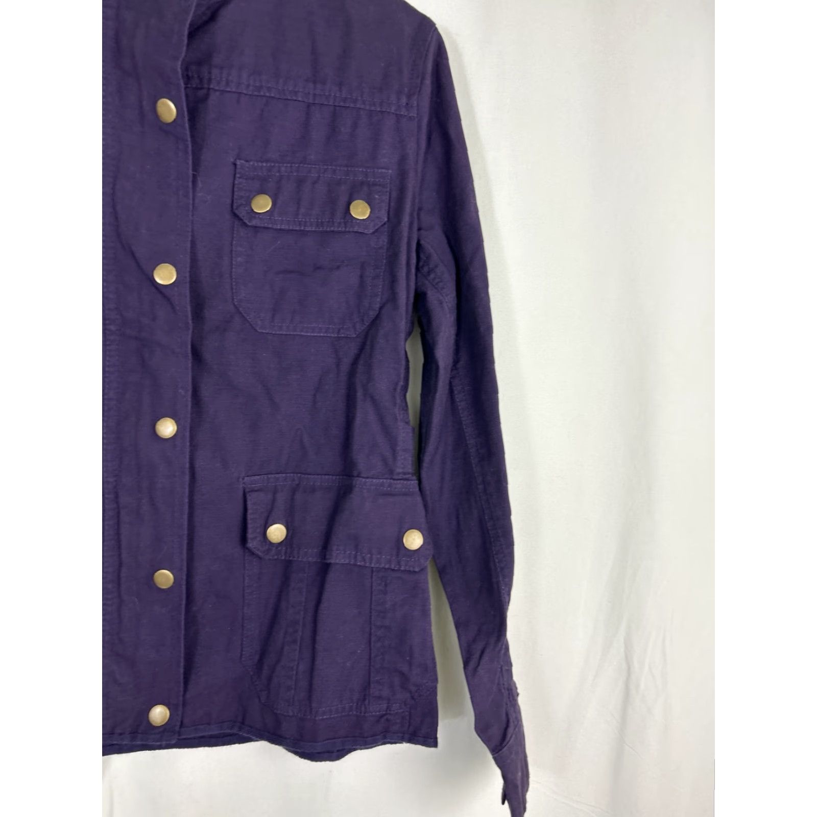 Vintage KUT from the Kloth Jacket Women M Purple Full Zip Snap Long Sleeve Field Coat Shirt? Size M / US 6-8 / IT 42-44 - 3 Thumbnail