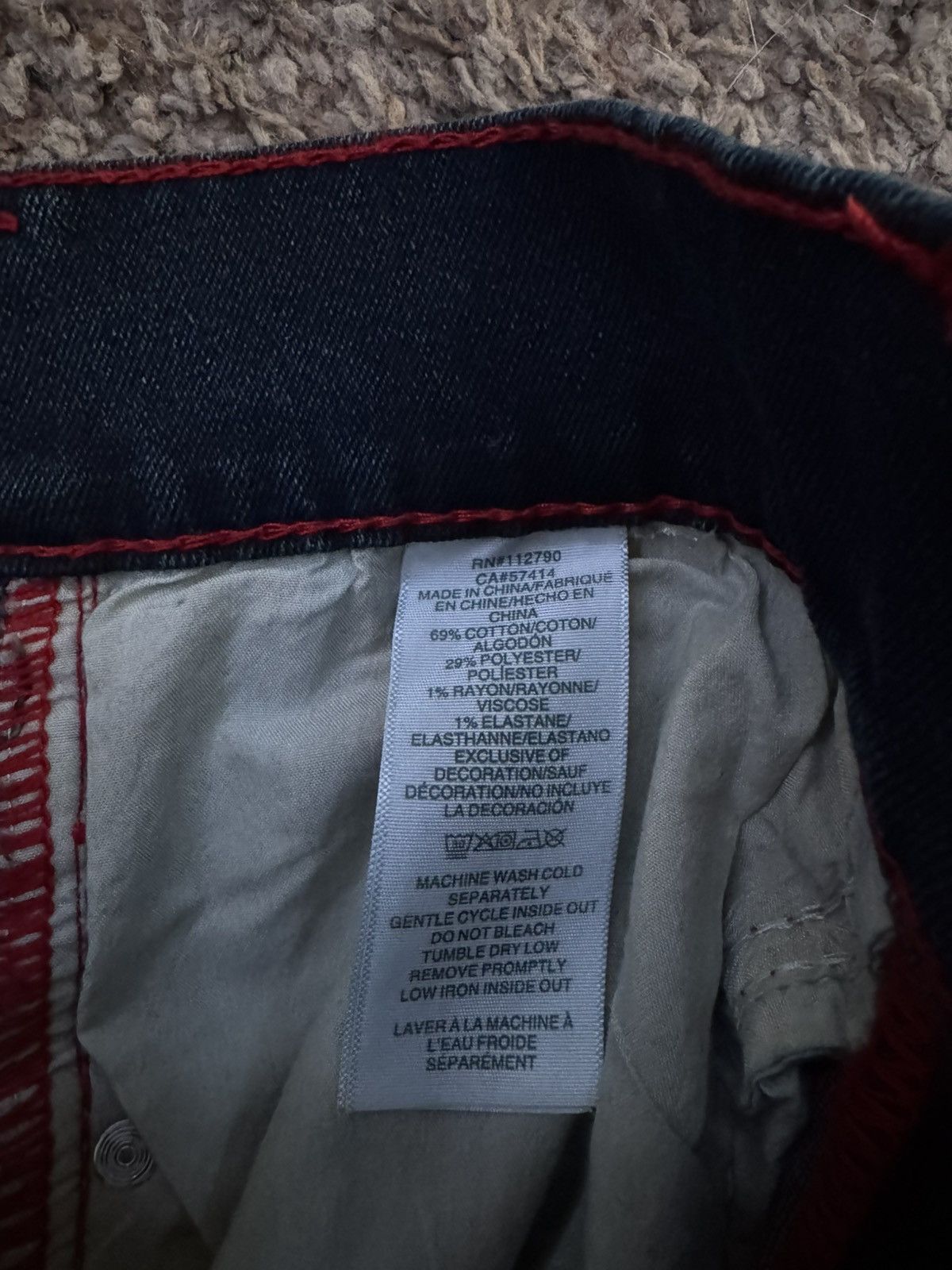 True Religion True religion jeans with red big T stitching Size US 34 / EU 50 - 6 Thumbnail
