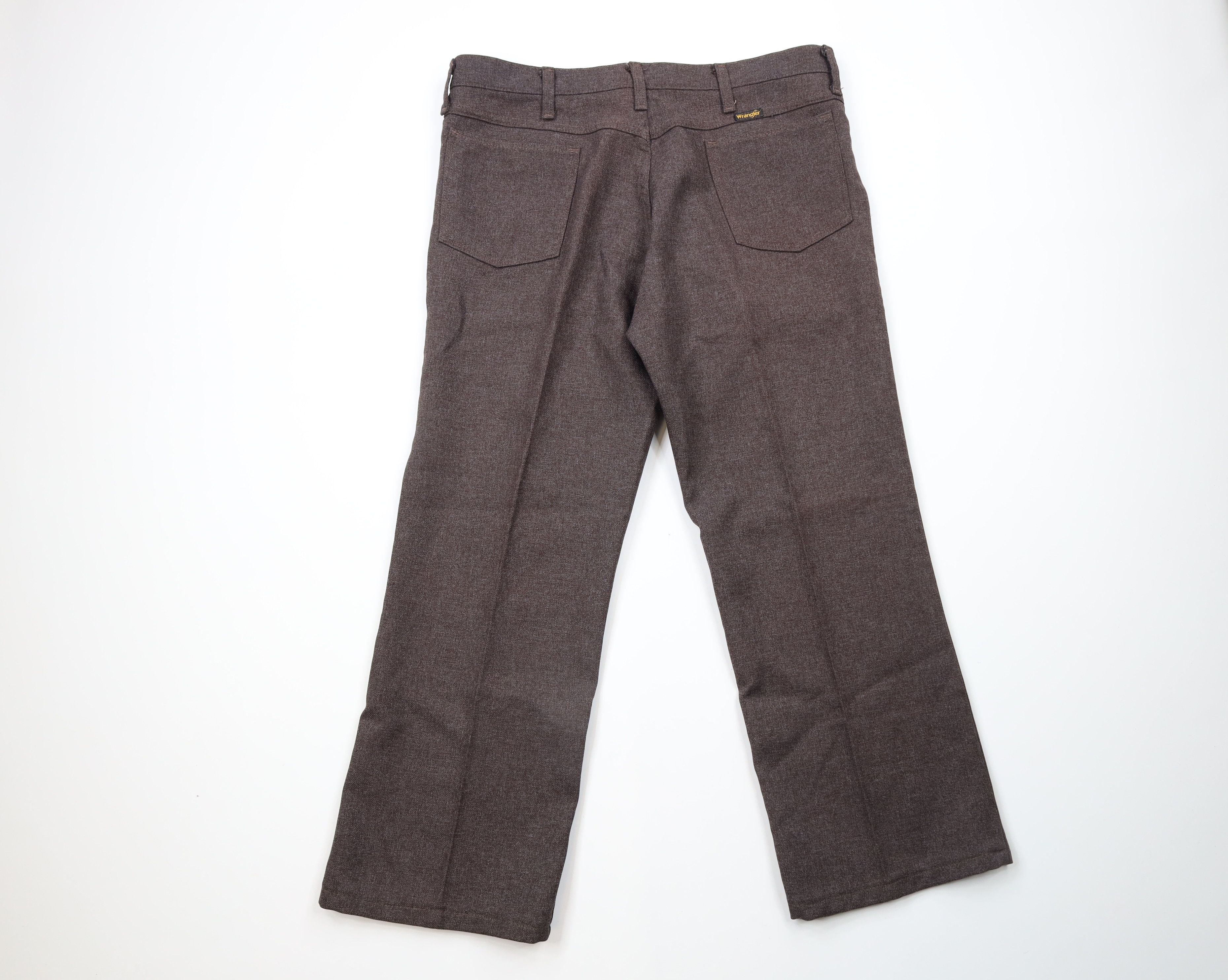 Vintage × Wrangler Vintage 90s Wrangler Wide Leg Pants Heather Brown USA Size US 36 / EU 52 - 10 Thumbnail