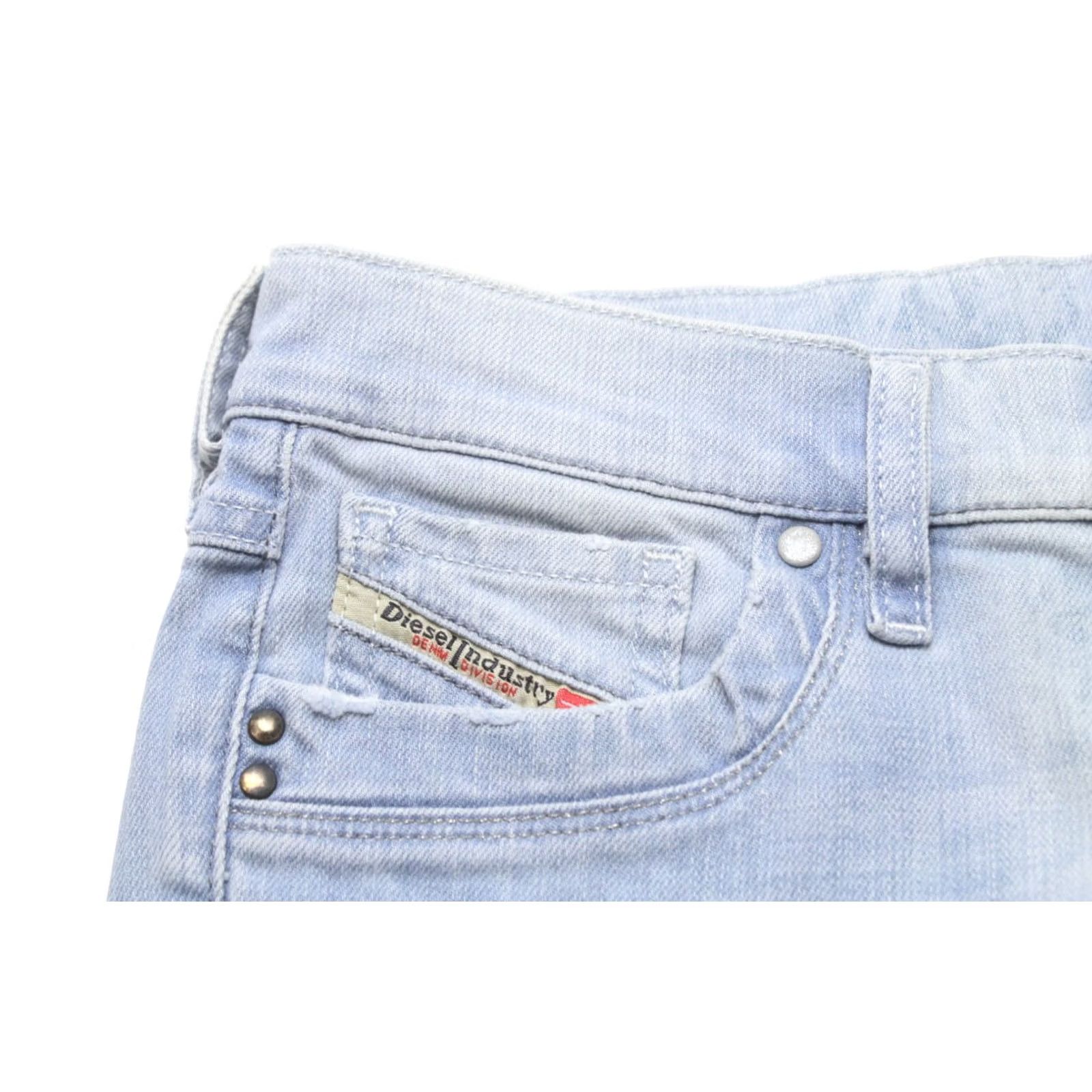 Diesel DIESEL Jeans Women's W26/L32 Distressed Ronhoir Regular-Bootcut 008W6_Stretch Denim Blue Bootsuit? Size 26" / US 2 / IT 38 - 6 Thumbnail