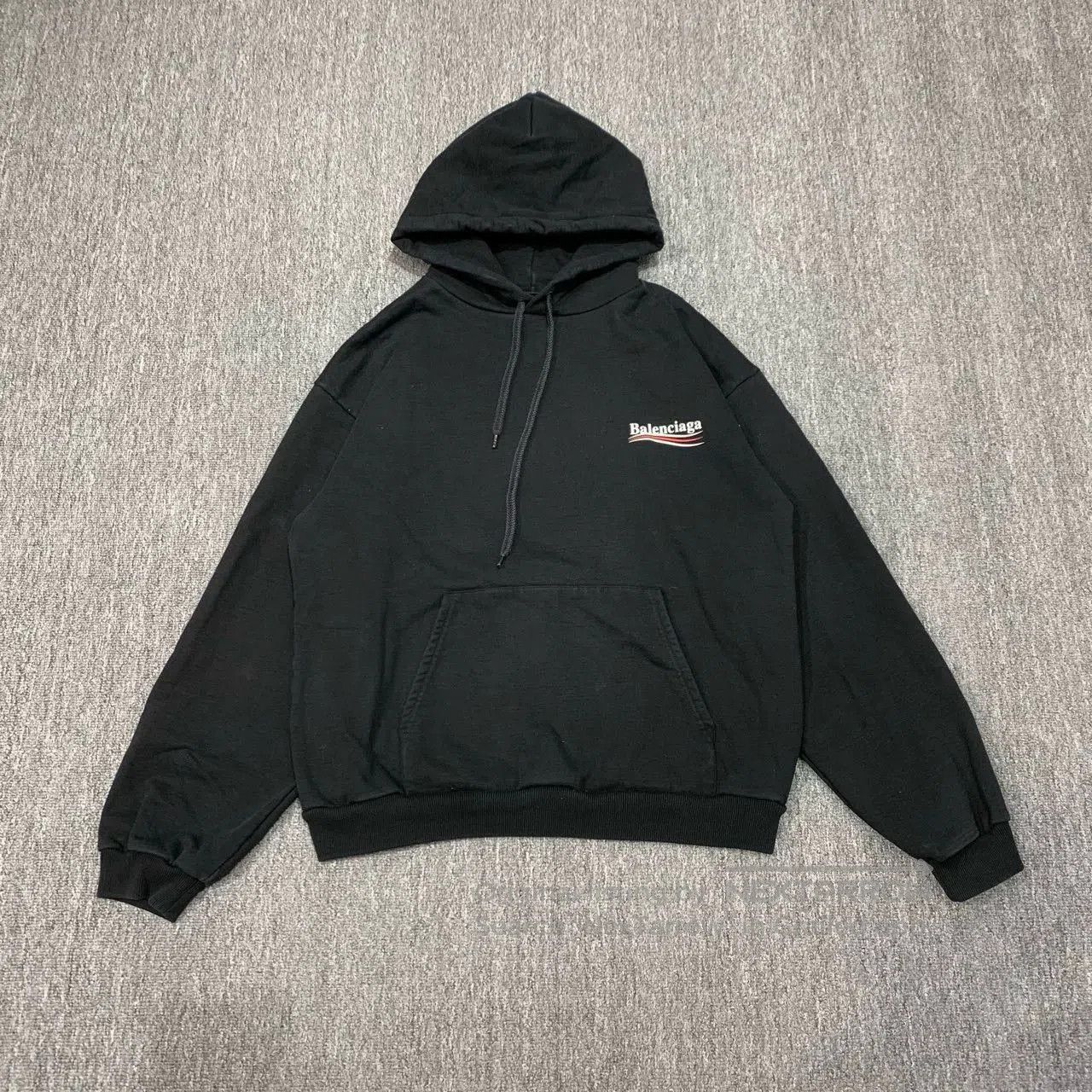 Balenciaga Black Coke Hoodie Sweatshirt.