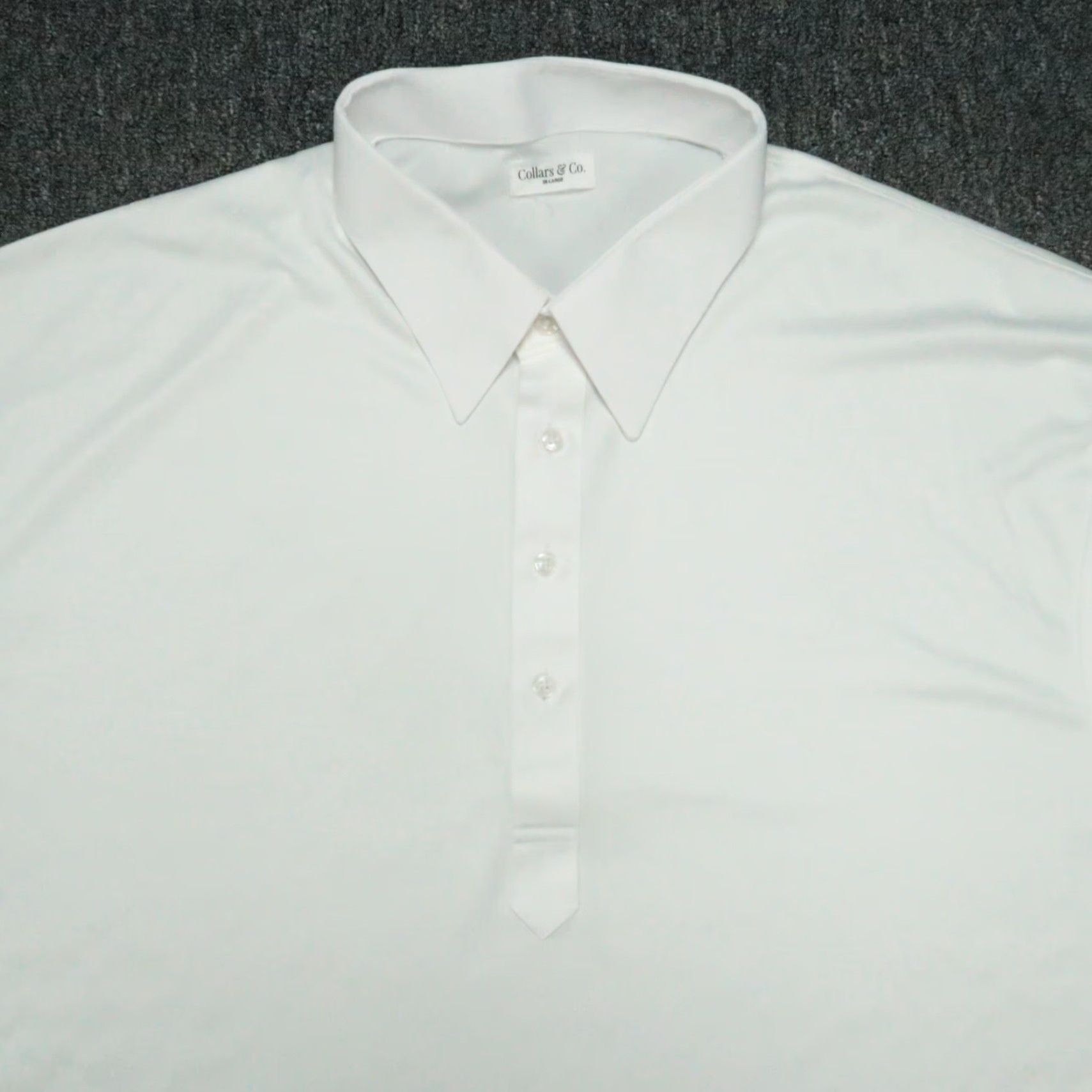 Vintage Collars & Co Shirt Mens 3XL White Short Sleeve Performance Polo Size US XXL / EU 58 / 5 - 2 Thumbnail