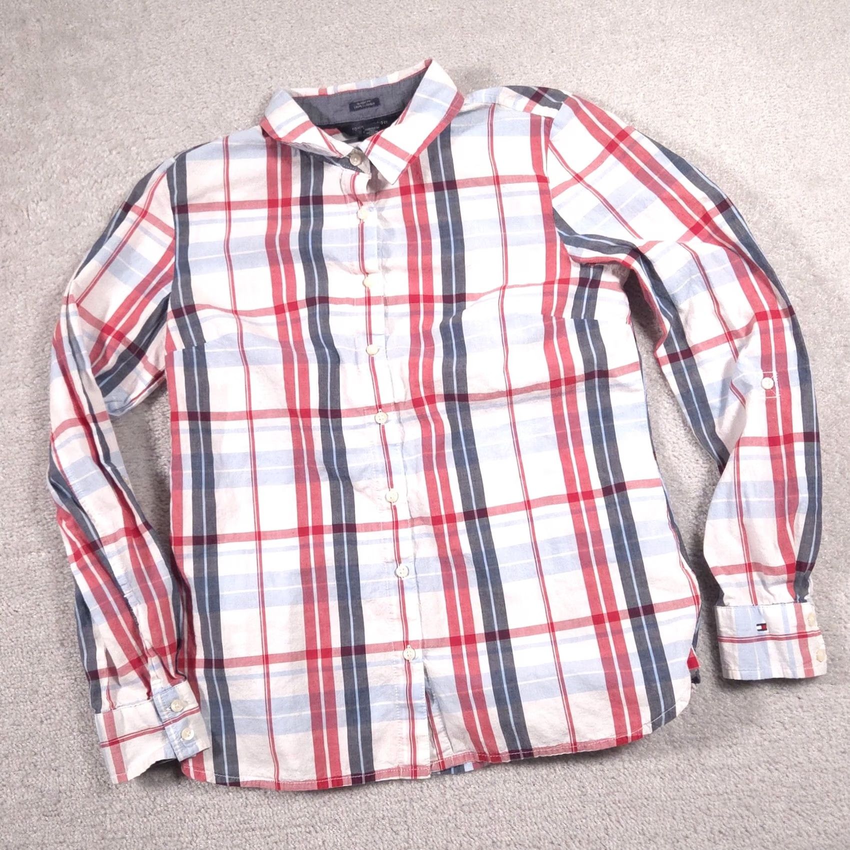 Tommy Hilfiger Tommy Hilfiger Shirt Womens Medium Multicolor Plaid Button Front Classic Fit Size M / US 6-8 / IT 42-44 - 2 Thumbnail