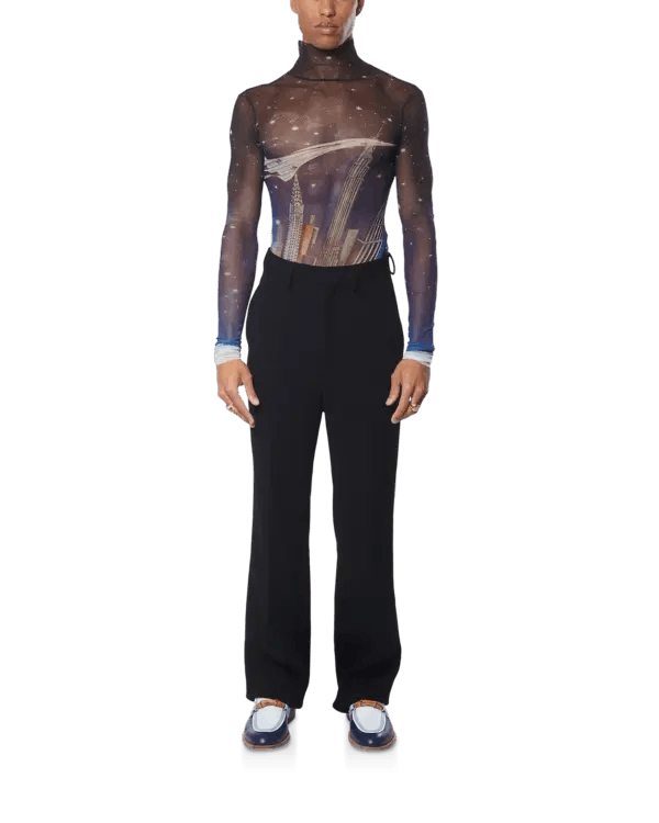 Casablanca o1mle0326 Printed Mesh Top High Neck in Multicolor Size US XL / EU 56 / 4 - 2 Thumbnail