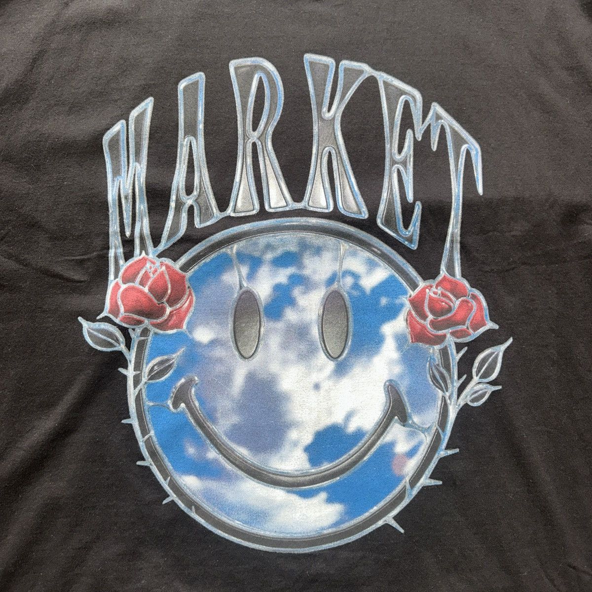 Market Chinatown Market Smiley Reflect T-Shirt Black XXL -Worn Once Size US XXL / EU 58 / 5 - 2 Thumbnail