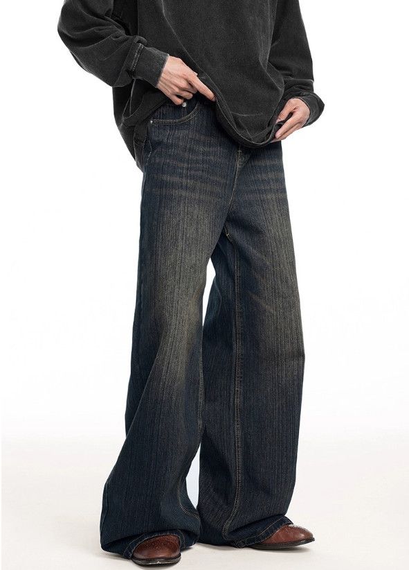 Vintage Men's American Retro Straight Leg Loose Wide Leg Jeans Size US 32 / EU 48 - 4 Thumbnail