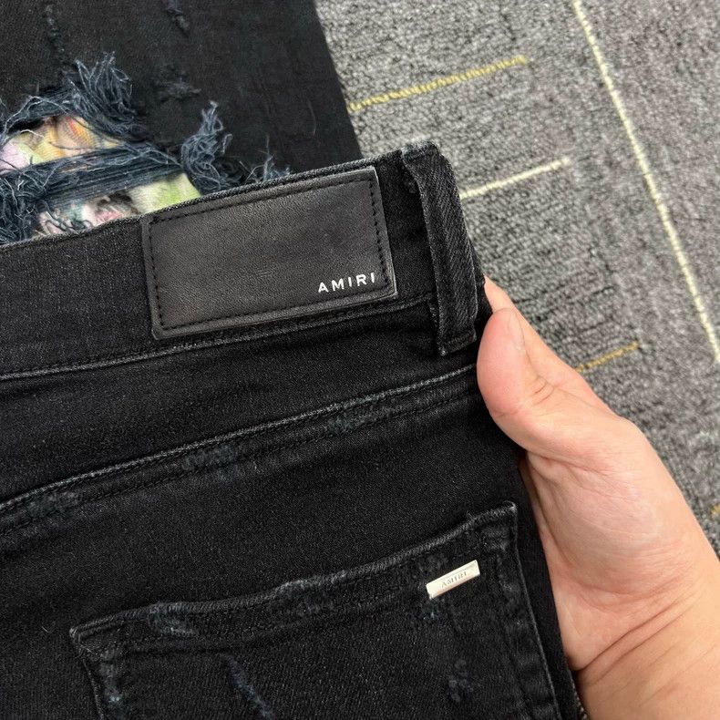 Amiri Amiri cut floral patchwork destruction jeans Size US 31 - 6 Thumbnail