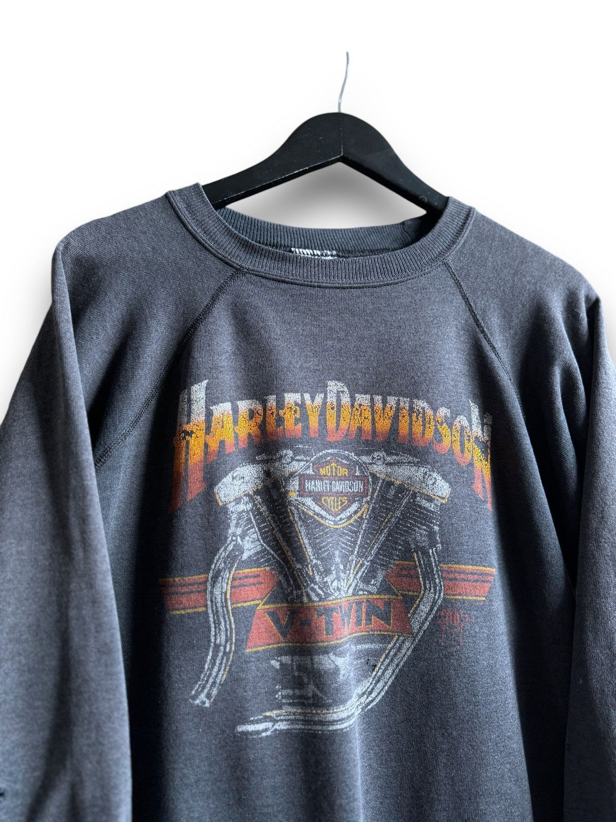 Harley Davidson Vintage 1987 Harley Davisson Distressed Sweatshirt Size US M / EU 48-50 / 2 - 1 Thumbnail