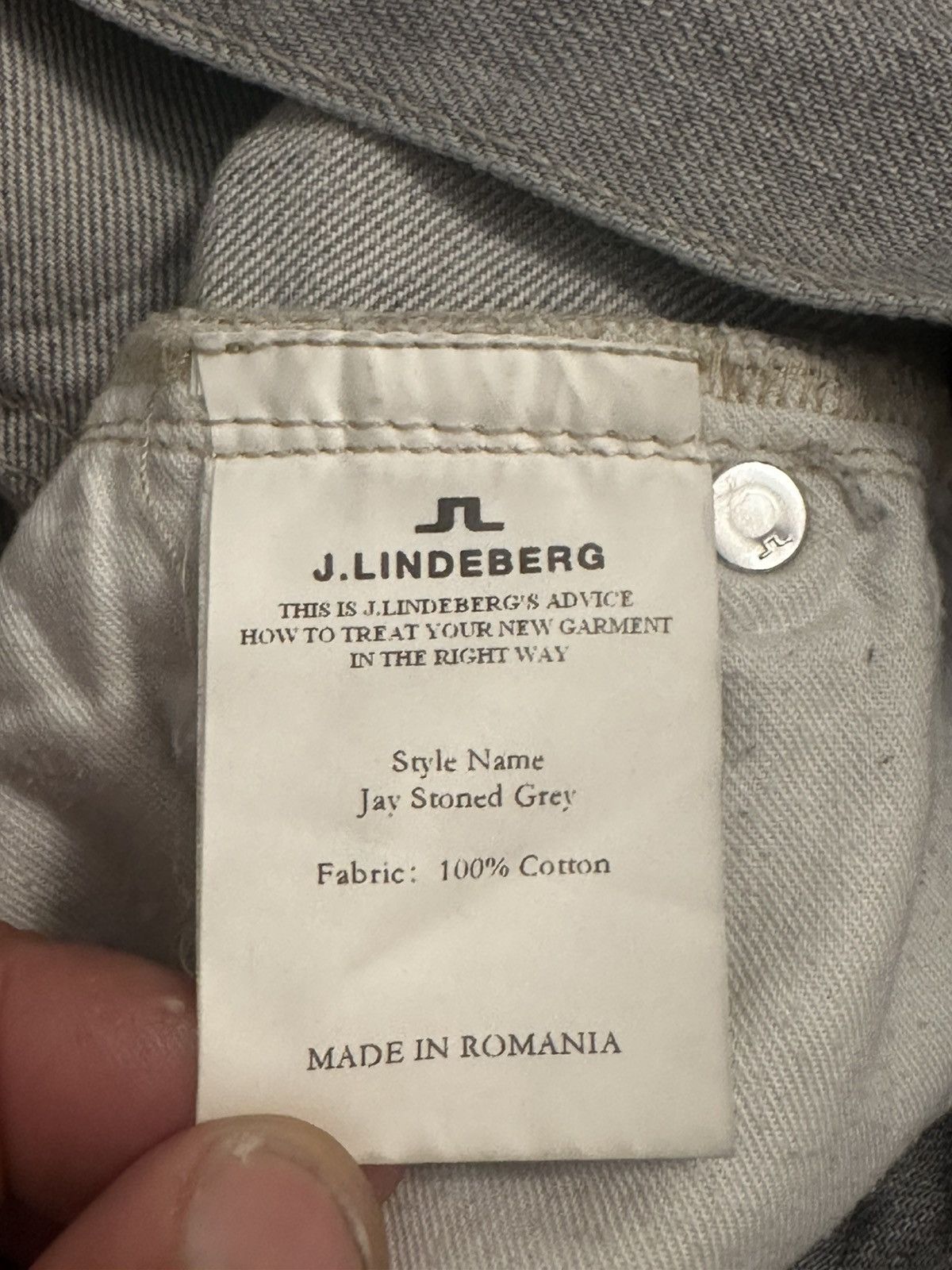 J.Lindeberg J.Lindeberg Jay Lead Grey Denim Pants Size US 34 / EU 50 - 3 Thumbnail