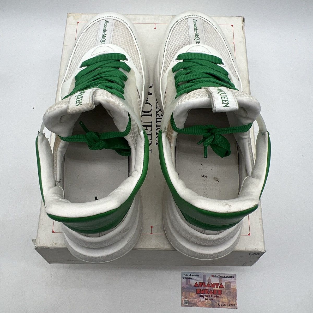 Alexander McQueen Alexander McQueen white green Size US 12 / EU 45 - 7 Thumbnail