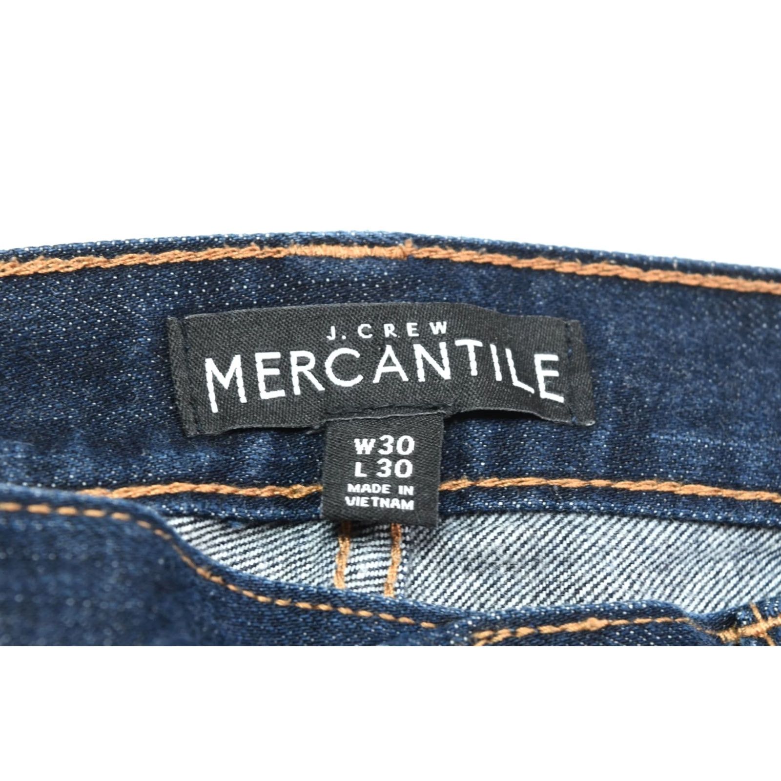 J.Crew J.CREW Jeans Slim Straight Leg Mens 30x30 Blue Rinse Denim 100% Cotton Mid Rise Zip Pocket 5-Pocket Design Regular Fit Shirt? Size US 30 / EU 46 - 5 Thumbnail