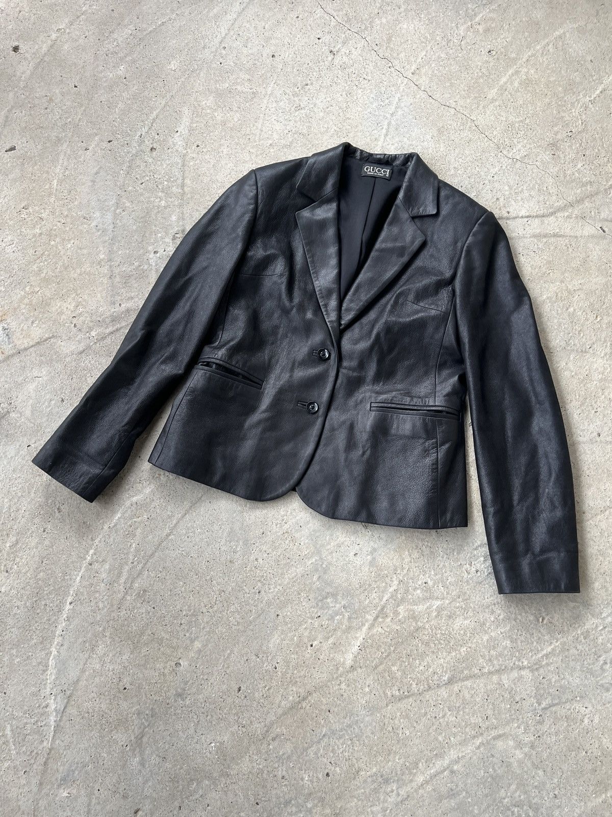 Gucci Gucci Vintale Leather Blazer Size M / US 6-8 / IT 42-44 - 1 Thumbnail