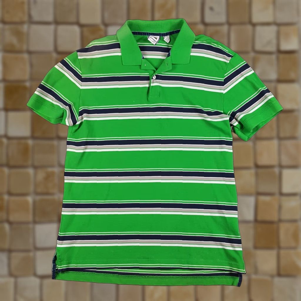 Vintage VINTAGE Jimmy'z Polo Shirt Striped Shirt Size L Green 100% Cotton Casual Grunge Surf Skater 90s Mens Size US L / EU 52-54 / 3 - 1 Thumbnail