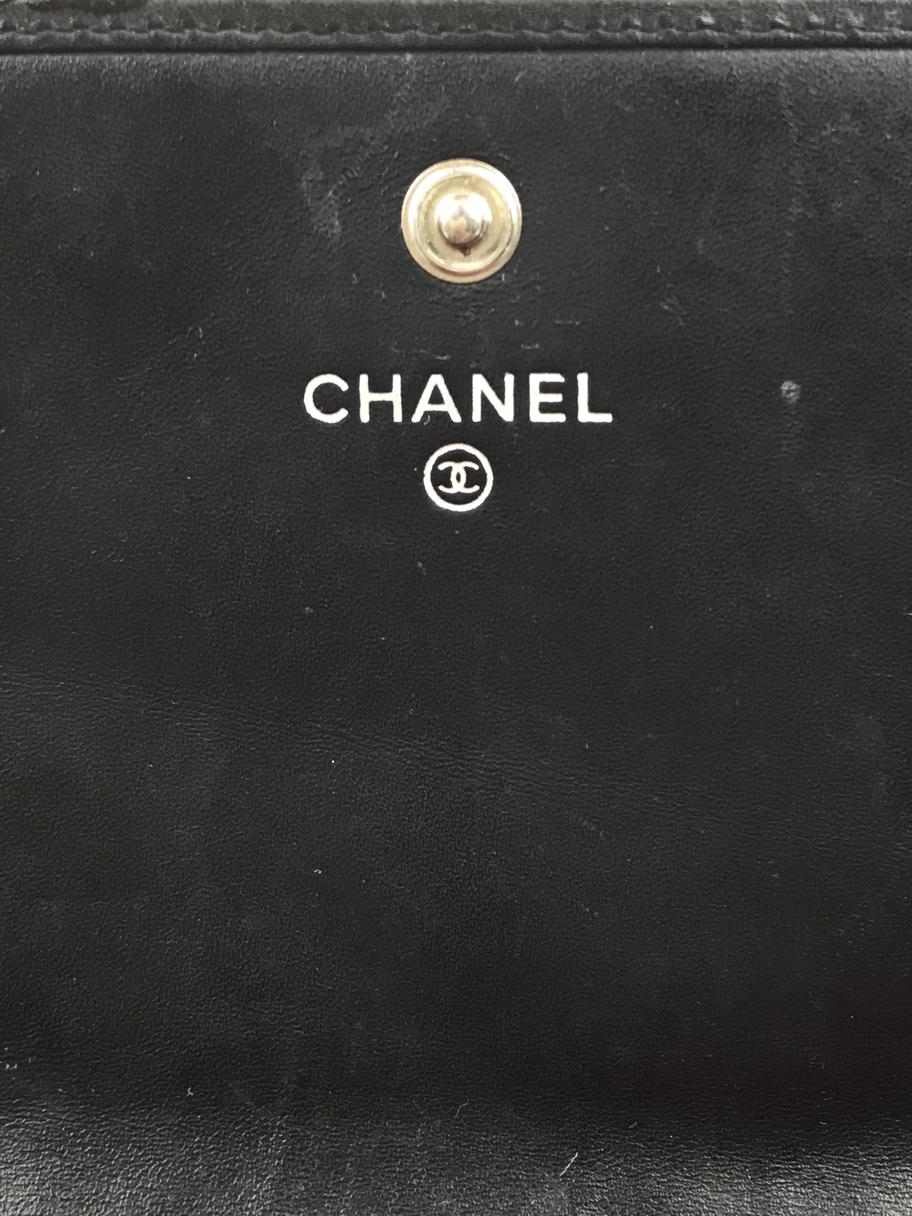 Chanel × Vintage Chanel Cambon Line Coco Mark Long Wallet Black Pink Lambskin Size ONE SIZE - 13 Thumbnail