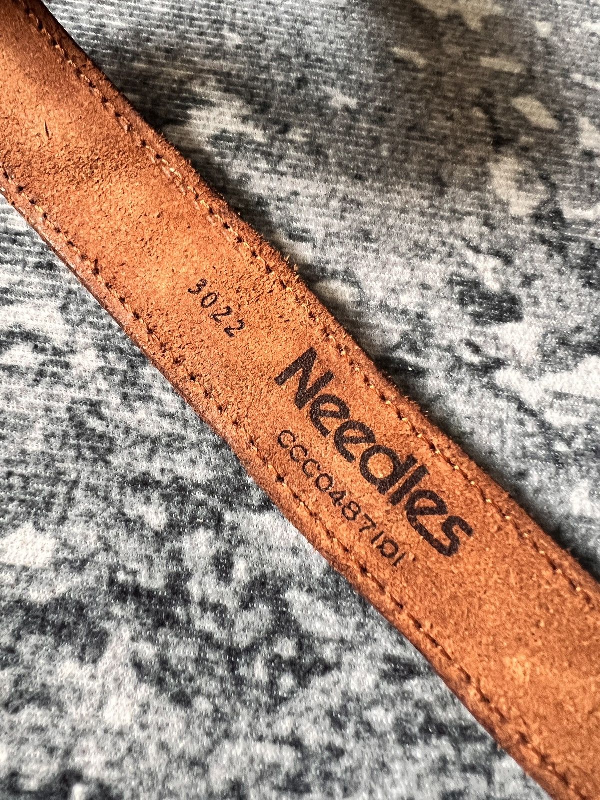 Needles Needles Narrow Leather Belt Size 28 - 5 Thumbnail