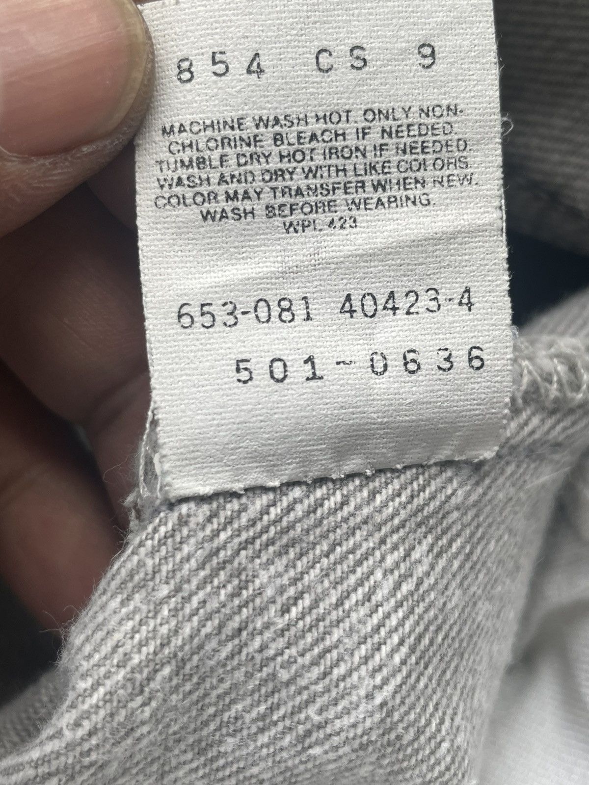 Levi's Vintage 1991 Levis 501 e Grey Faded Denim Size US 32 / EU 48 - 14 Thumbnail