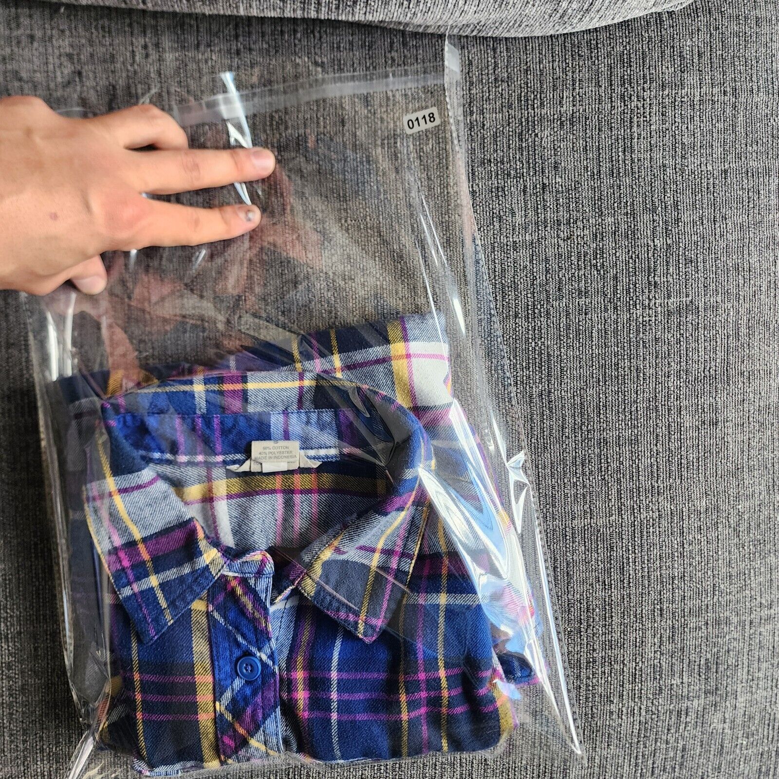 Duluth Trading Company DULUTH Women's Blue Purple Plaid Flannel Button Up Shirt Sm Size S / US 4 / IT 40 - 6 Thumbnail