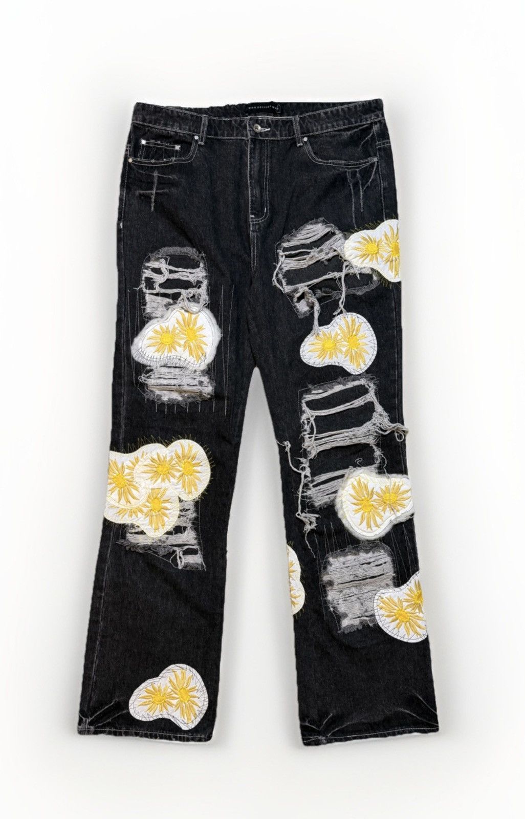 Who Decides War Who Decides War Black Daisy Jeans Size US 38 / EU 54 - 1 Thumbnail