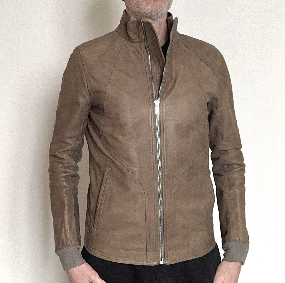 Rick Owens Rick Owen’s dark dust bike leather jacket Size US M / EU 48-50 / 2 - 3 Thumbnail