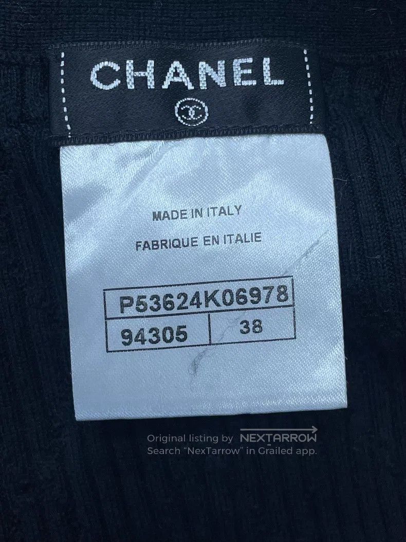 Chanel Chanel Black V-neck knitted cardigan coat Size XS / US 0-2 / IT 36-38 - 4 Thumbnail