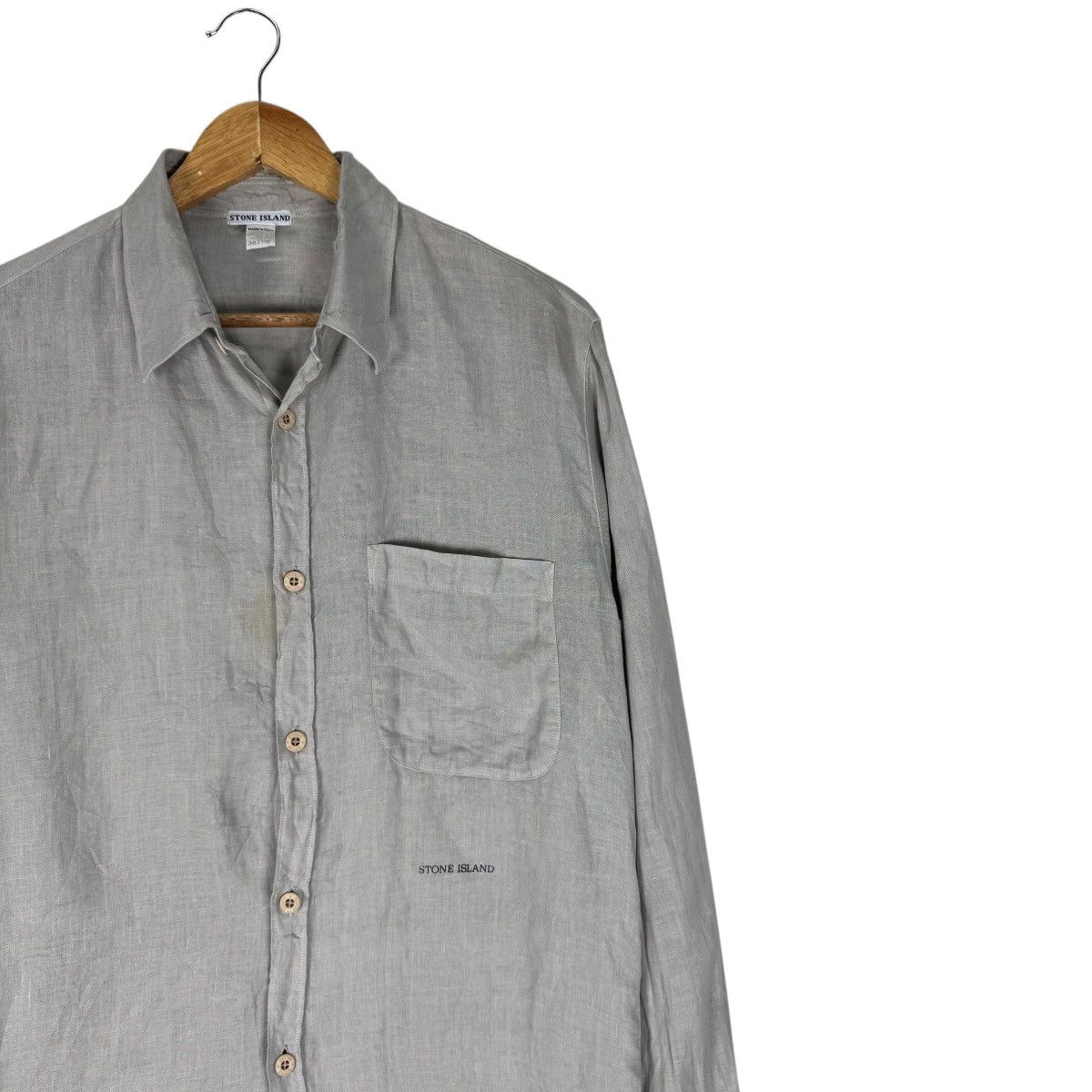 Stone Island 🔥VTG 90s STONE ISLAND LINEN LONG-SLEEVE SHIRTS Size US S / EU 44-46 / 1 - 7 Thumbnail