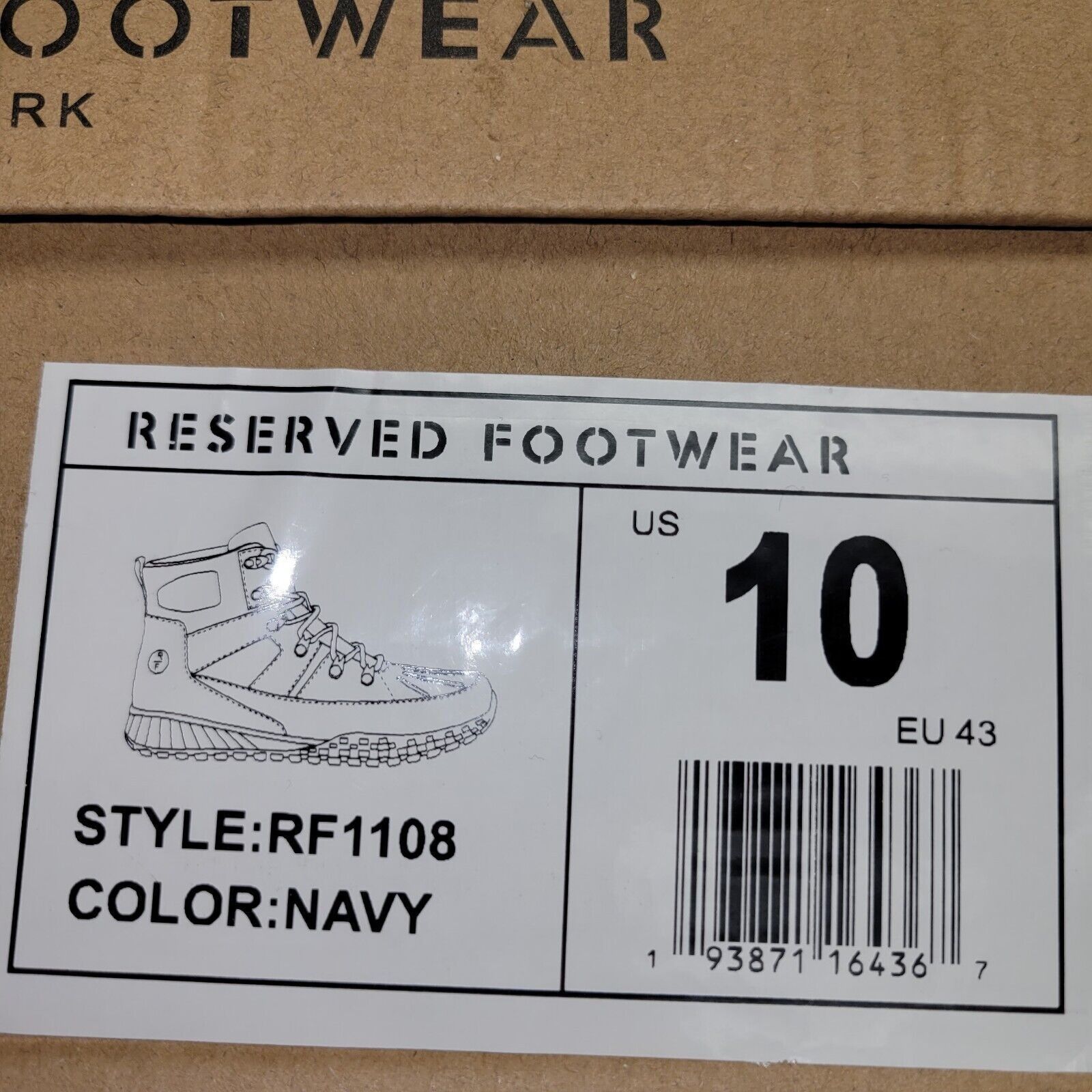 Other Reserved Footwear RF1108 Men's. Size 10. Size US 10 / EU 43 - 8 Thumbnail