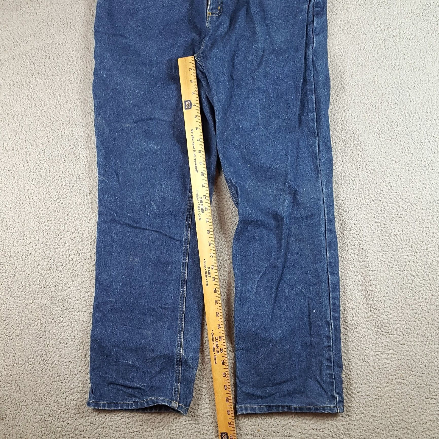 Carhartt VINTAGE Carhartt Flame-Resistant Work Jeans Denim Blue 34x30 Men 34x30 Blue Jeans 90s Workwear 5-Pocket Mens Size US 34 / EU 50 - 6 Thumbnail