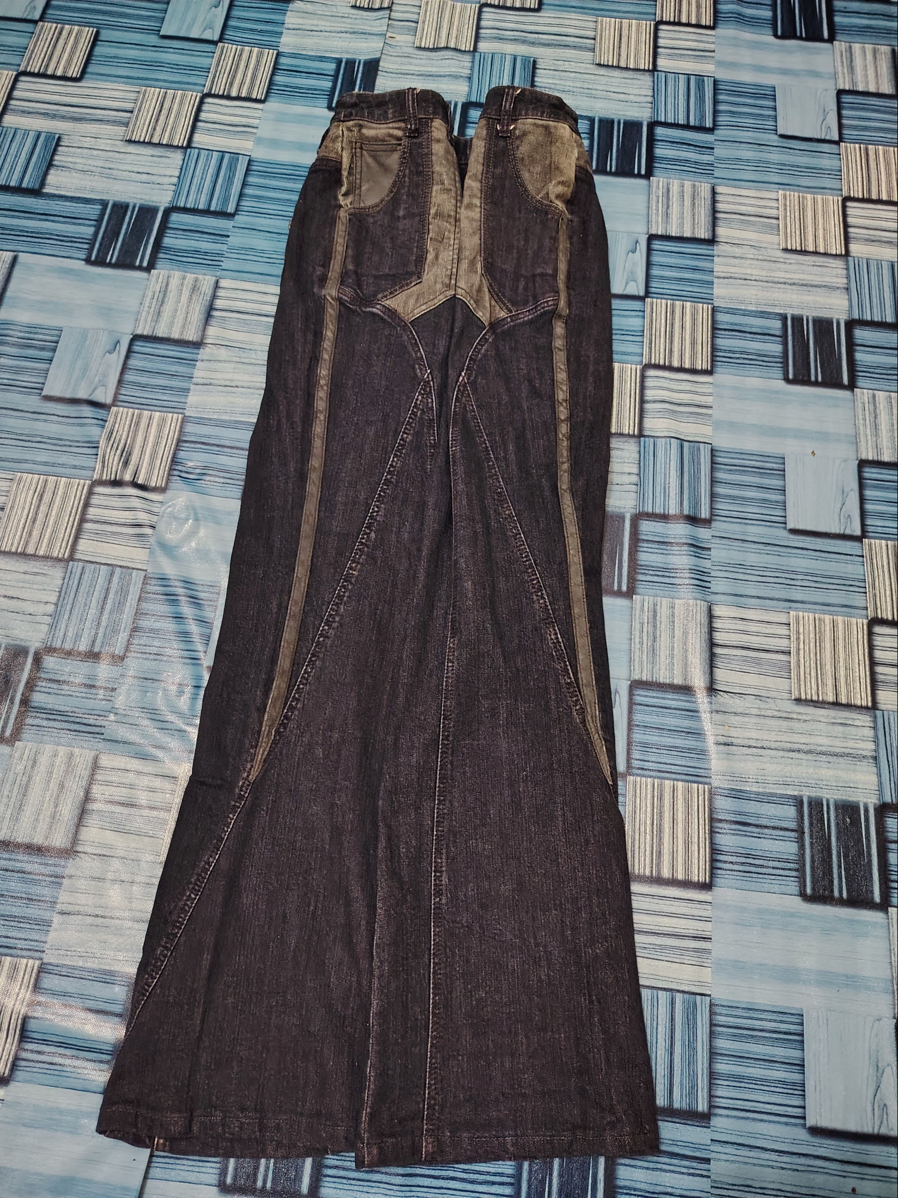 If Six Was Nine Rare Comme ca Comme ci side leather line flared pants Size US 28 / EU 44 - 23 Thumbnail