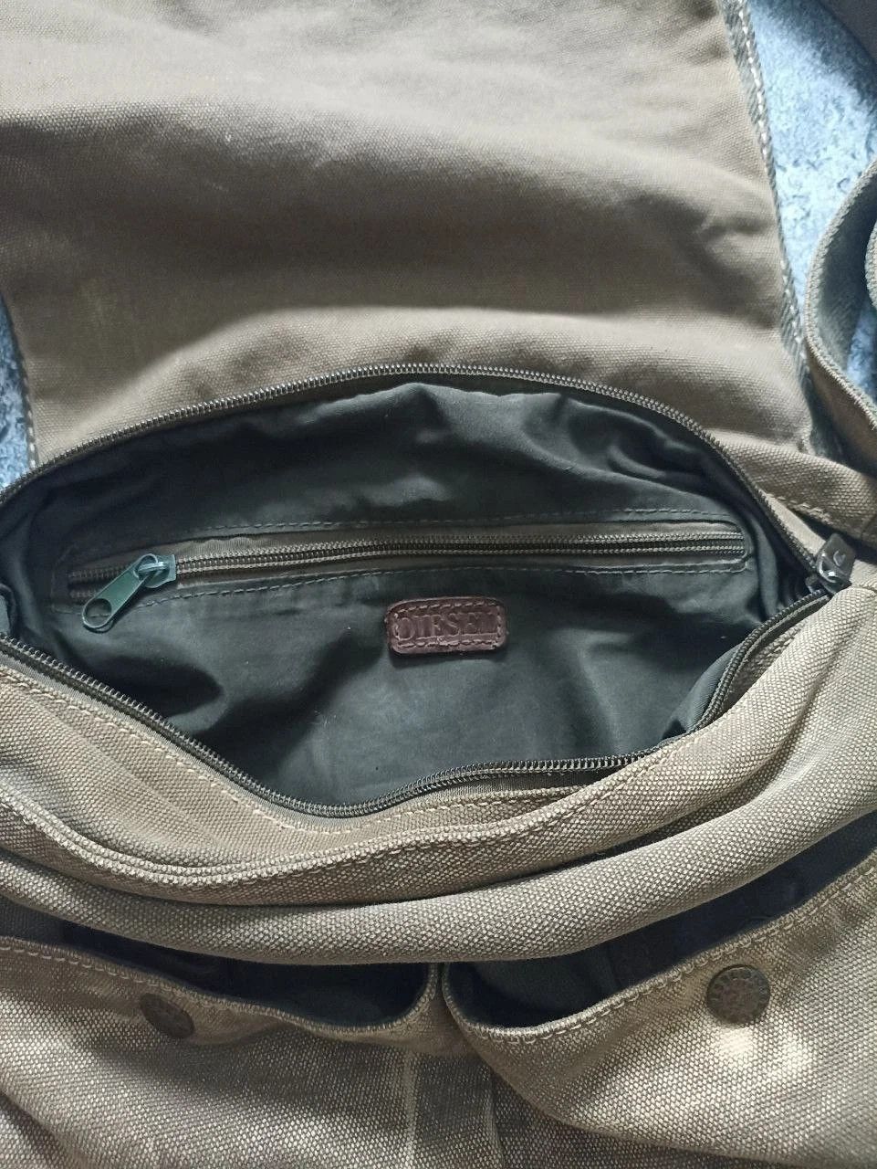 Diesel DIESEL 90S ARCHIVE MILITARY DISTRESSED COTTON BAG Khaki Used Size ONE SIZE - 12 Thumbnail