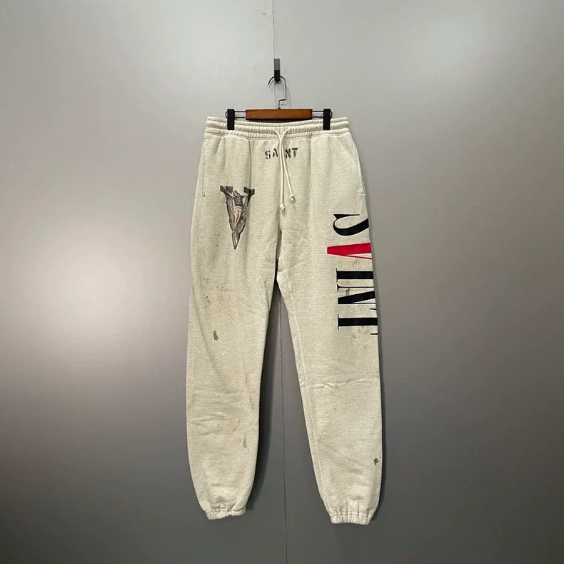 Saint Michael Saint Michael size l Beige monogrammed sweatpants 2504-Nex Size US 30 / EU 46 - 1 Thumbnail