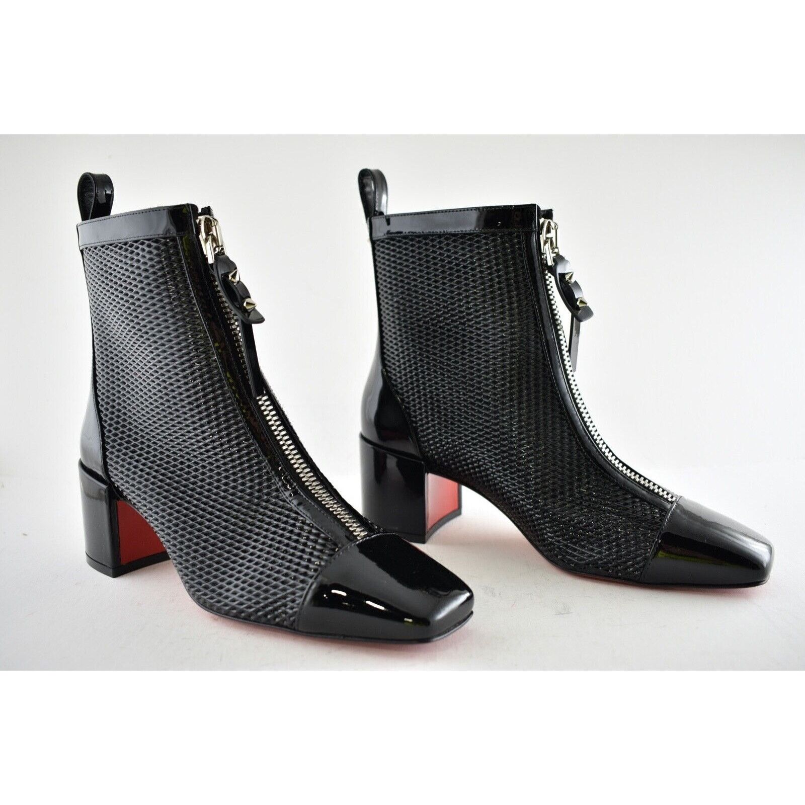Christian Louboutin Christian Louboutin Kimi 55 Black Patent Leather Block Heel Size US 7.5 / IT 37.5 - 4 Thumbnail