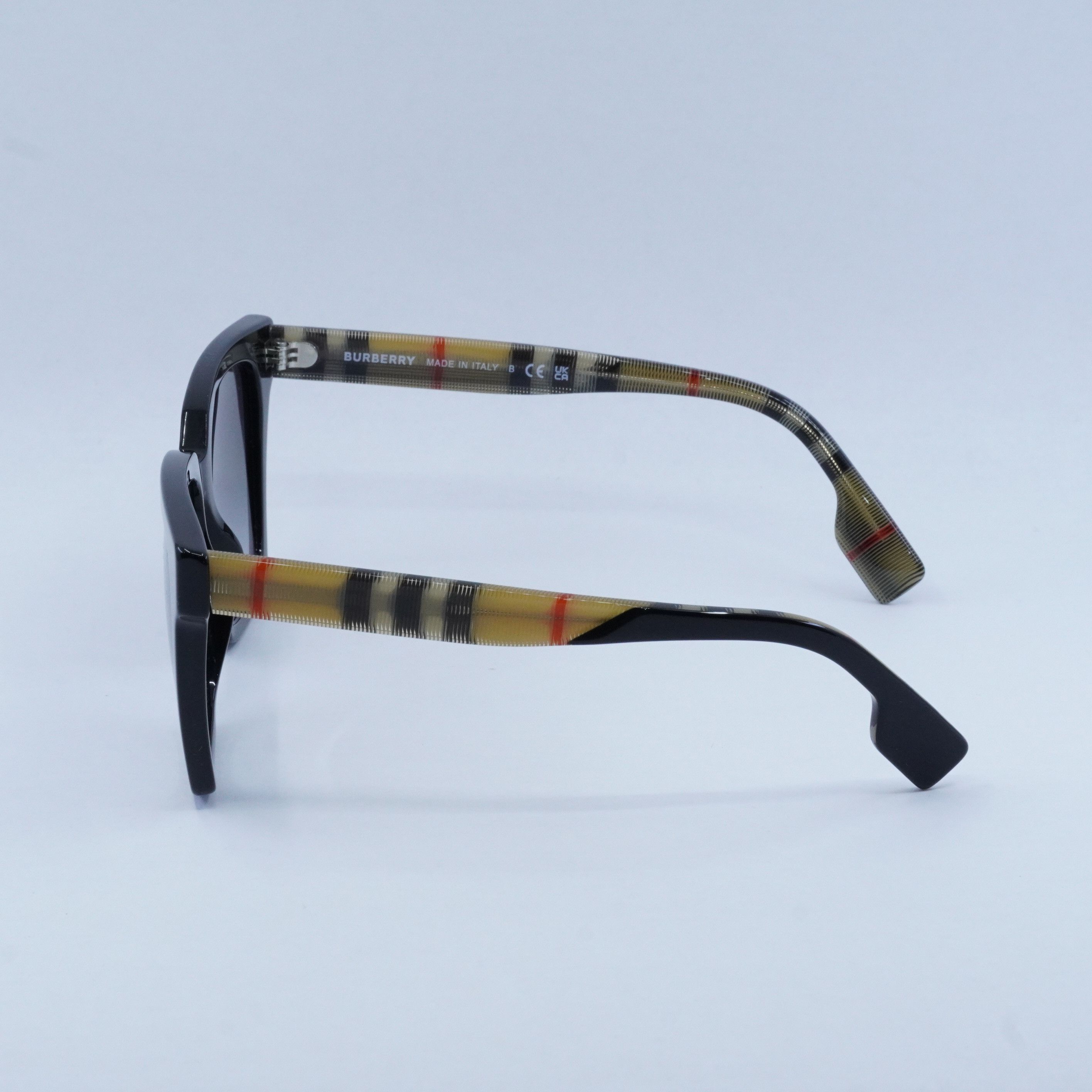 Burberry Burberry BE4335 39298G Sunglasses Black Square Frame Size ONE SIZE - 3 Thumbnail