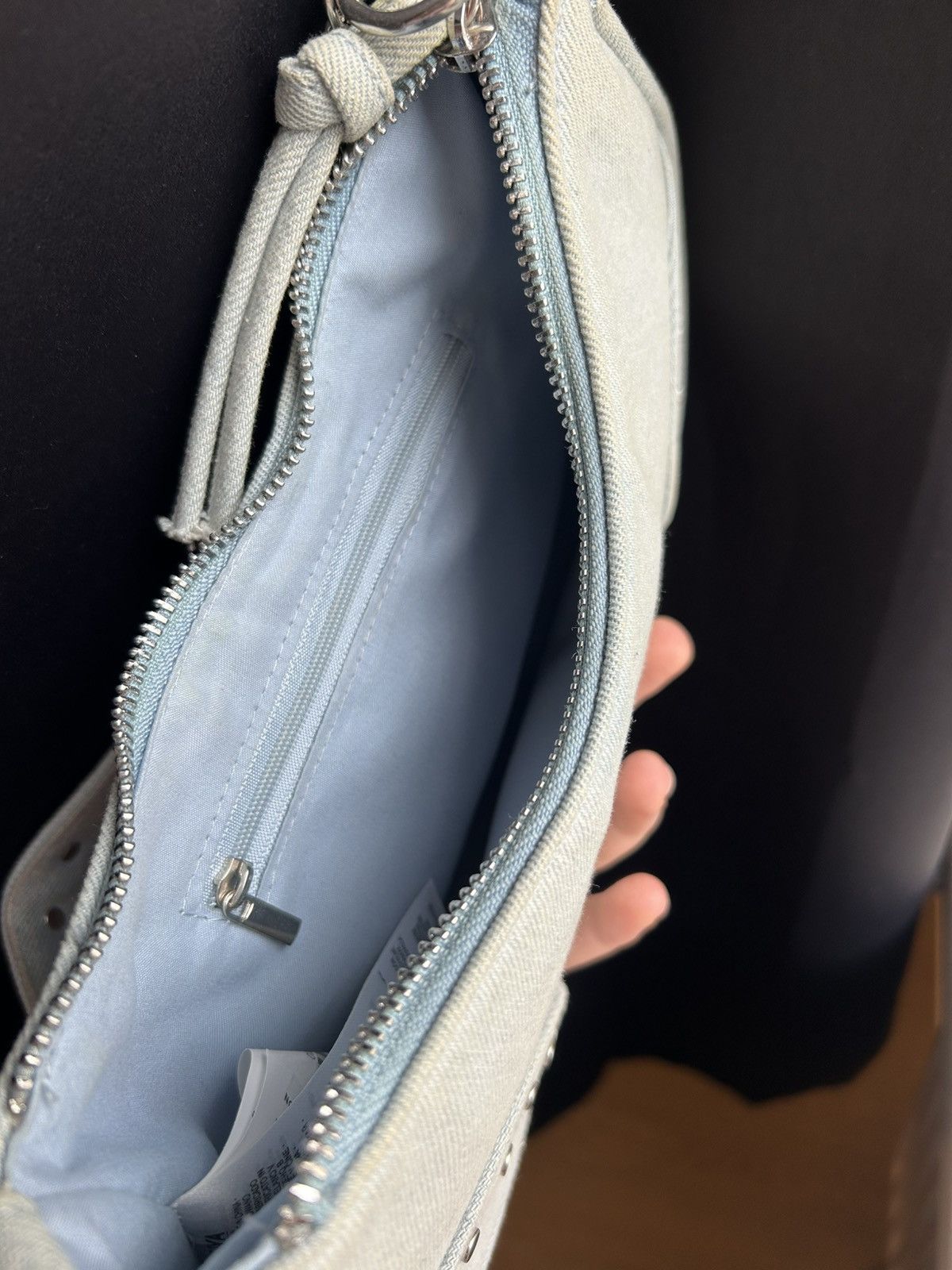 H&M Blue Jeans Shoulder Bag Size ONE SIZE - 3 Thumbnail