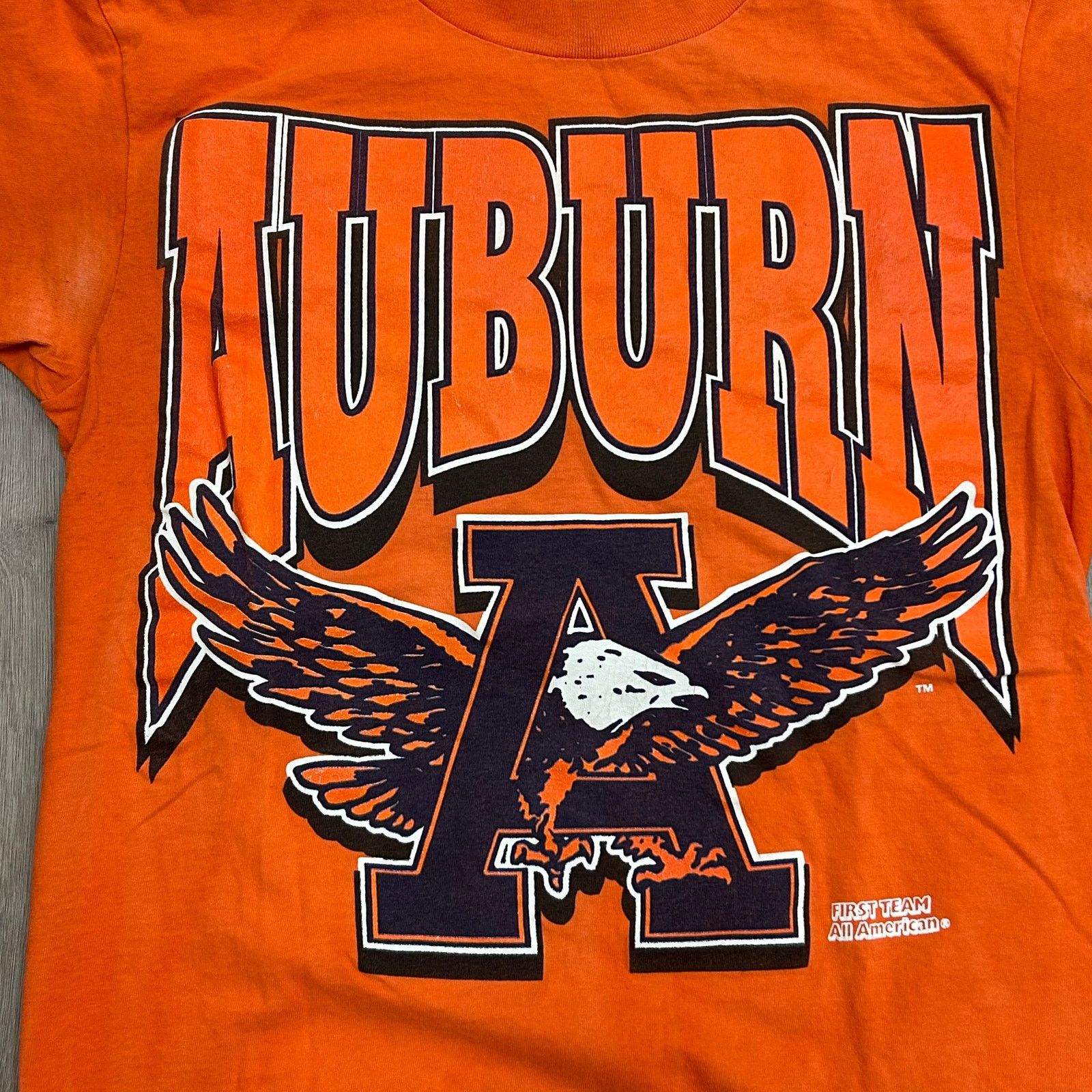 Vintage Vintage 1993 Auburn University Perfect Season Orange Tee Size US M / EU 48-50 / 2 - 2 Thumbnail