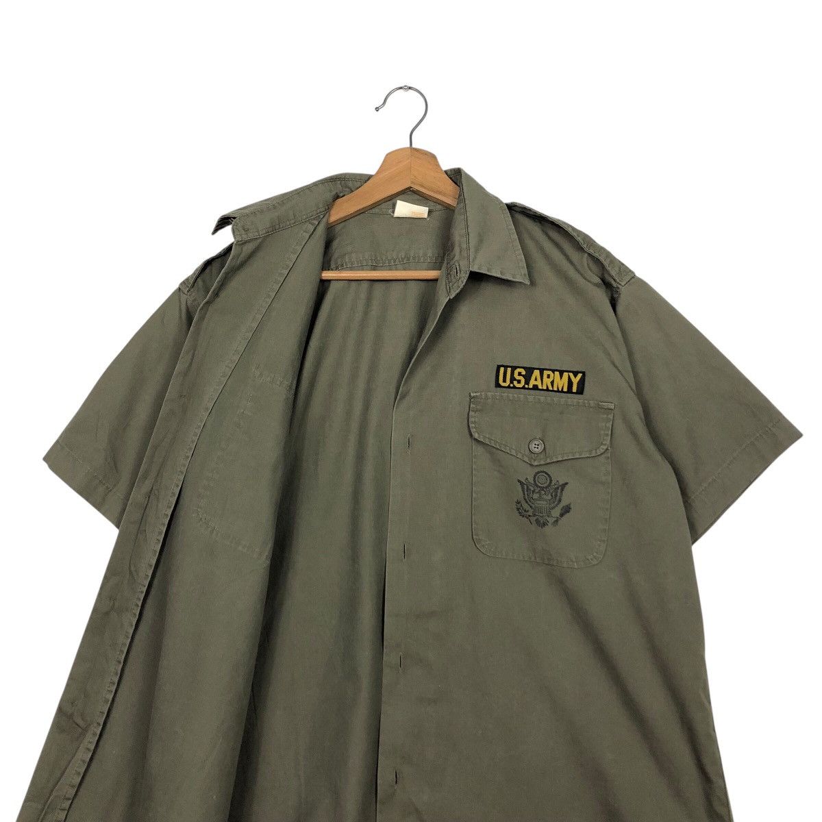 Vintage 📌Vintage U.S Army Shirt Jacket Big Logo Size US L / EU 52-54 / 3 - 13 Thumbnail