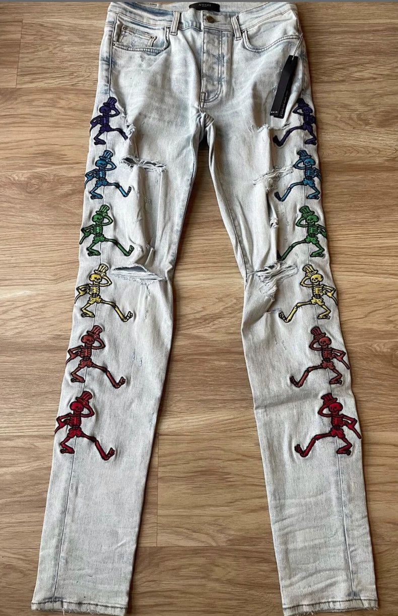 Amiri Amiri band collaboration series blue jeans Size US 32 / EU 48 - 1 Thumbnail