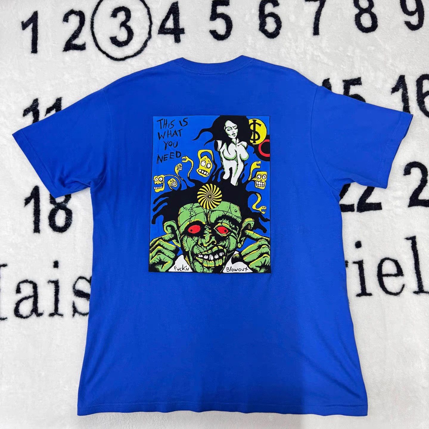 Supreme Supreme Blue Skull & Demon Print Short Sleeve Tee Q10 Size US L / EU 52-54 / 3 - 3 Thumbnail