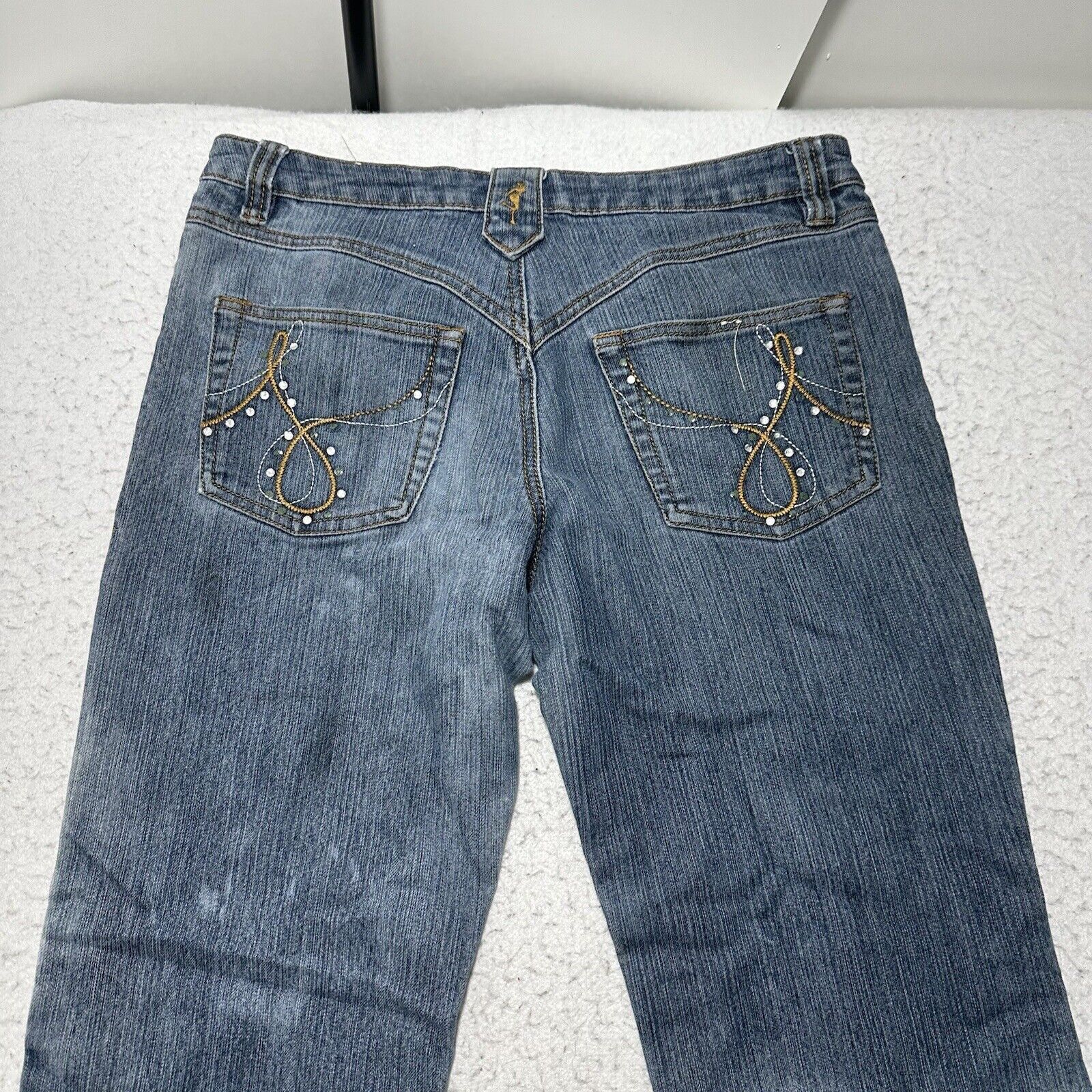 Other Johnny Girl 7/8 Straight Leg Distressed Ripped Denim Jeans Size 30" / US 8 / IT 44 - 7 Thumbnail