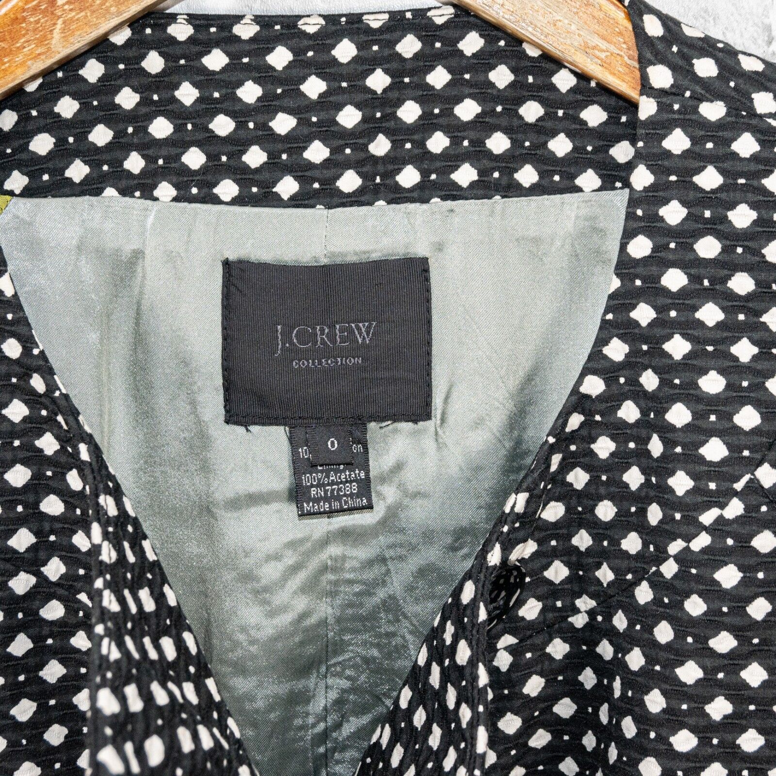 J.Crew J.Crew Collection Belded Jacket in Black with with dot Size XS / US 0-2 / IT 36-38 - 3 Thumbnail