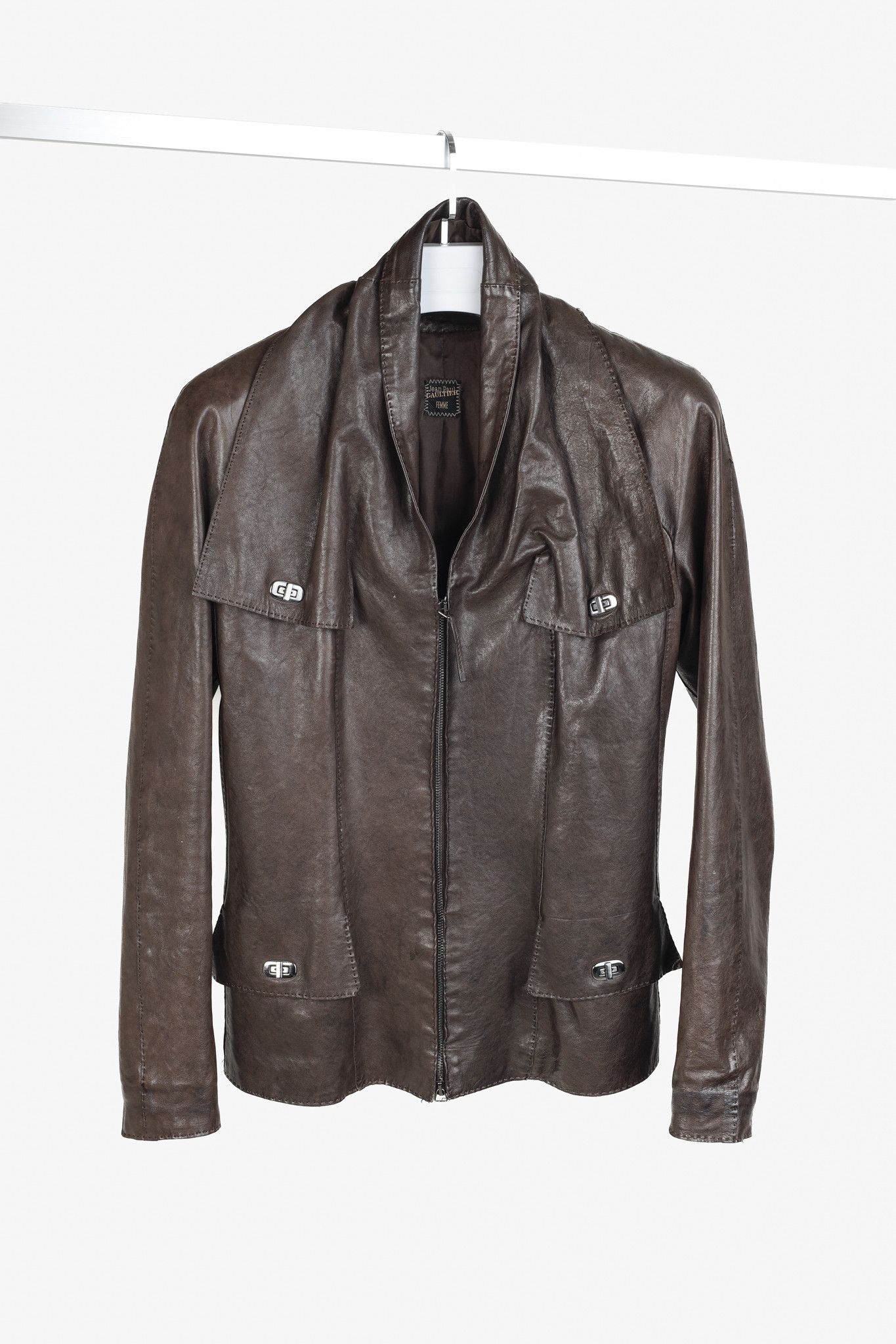 Jean Paul Gaultier Jean Paul Gaultier Vintage Turnlock Detail Leather Jacket Size L / US 10 / IT 46 - 1 Thumbnail