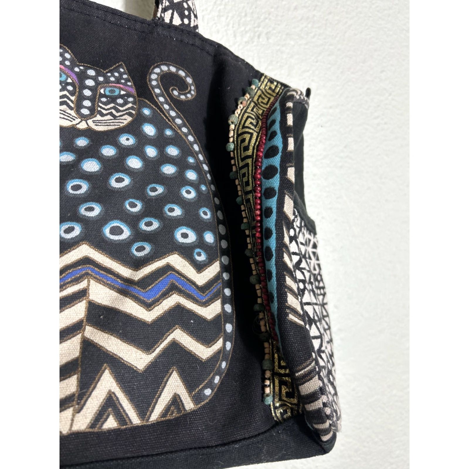 Doublet Laurel Burch Double Handle Top Zip Small Duffle Bag Cats Black 14.5x5.5x8.5 Size S / US 4 / IT 40 - 7 Thumbnail
