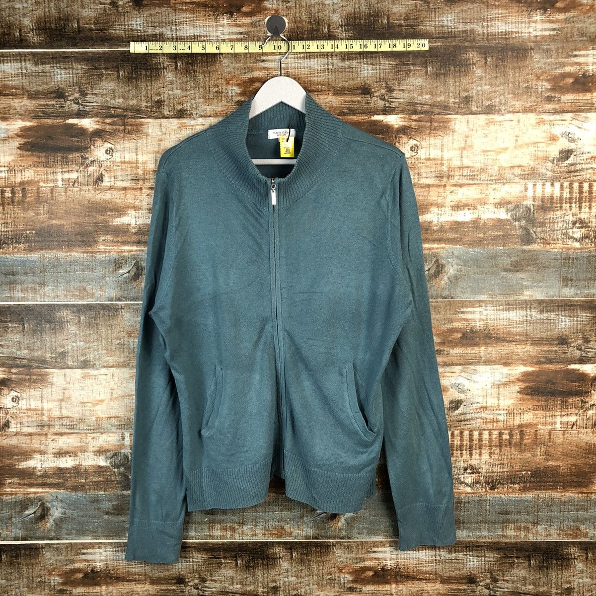 Homespun Knitwear × Japanese Brand Marie Claire Forum Green Knitwear #A2191 Size L / US 10 / IT 46 - 1 Thumbnail
